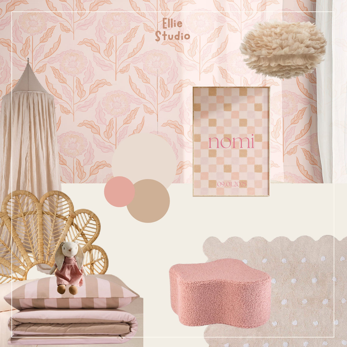Kinderkamer inspiratie: zachte meisjeskamer in neutrale tinten