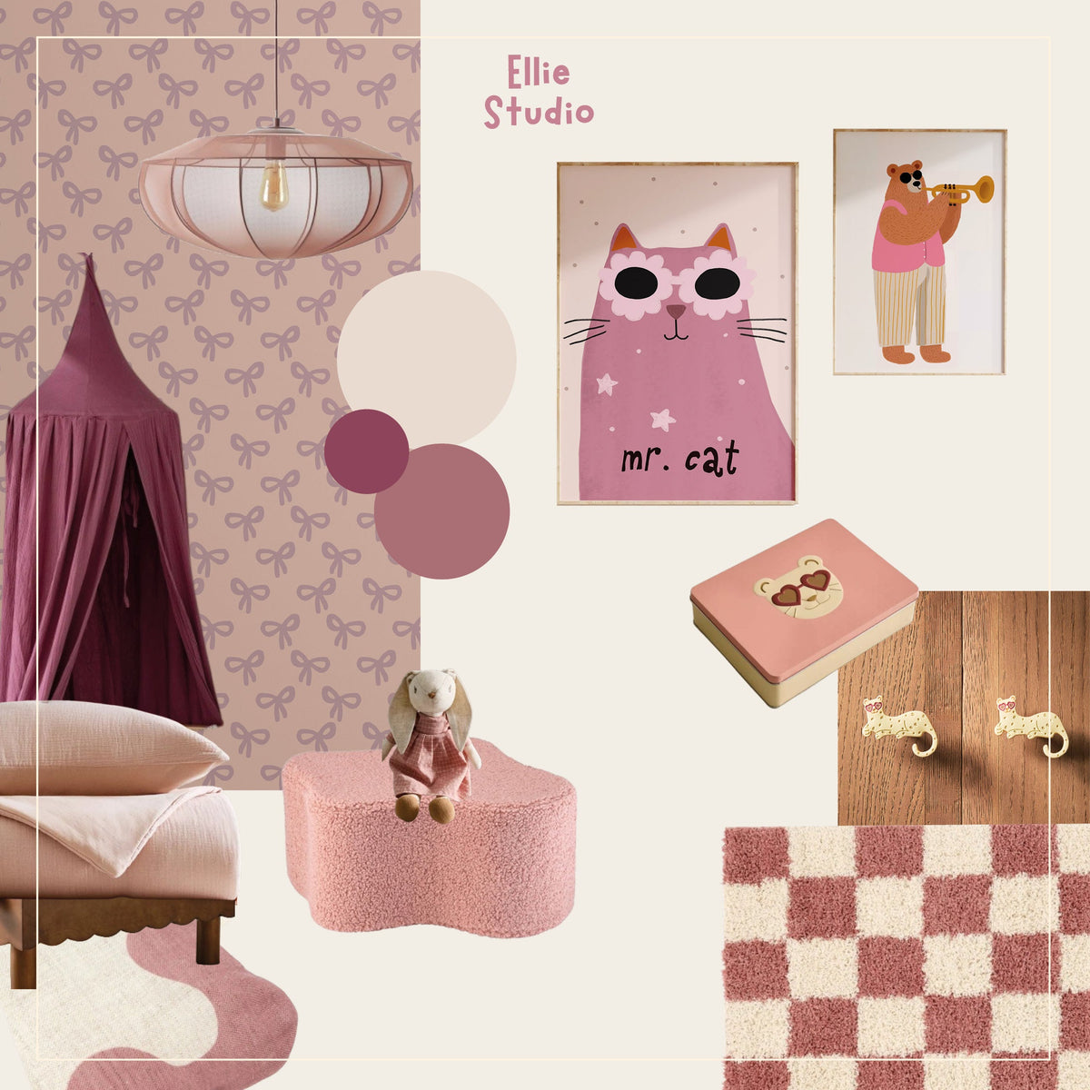 Kinderkamer inspiratie: een girly meisjeskamer vol kleur, prints en strikjes