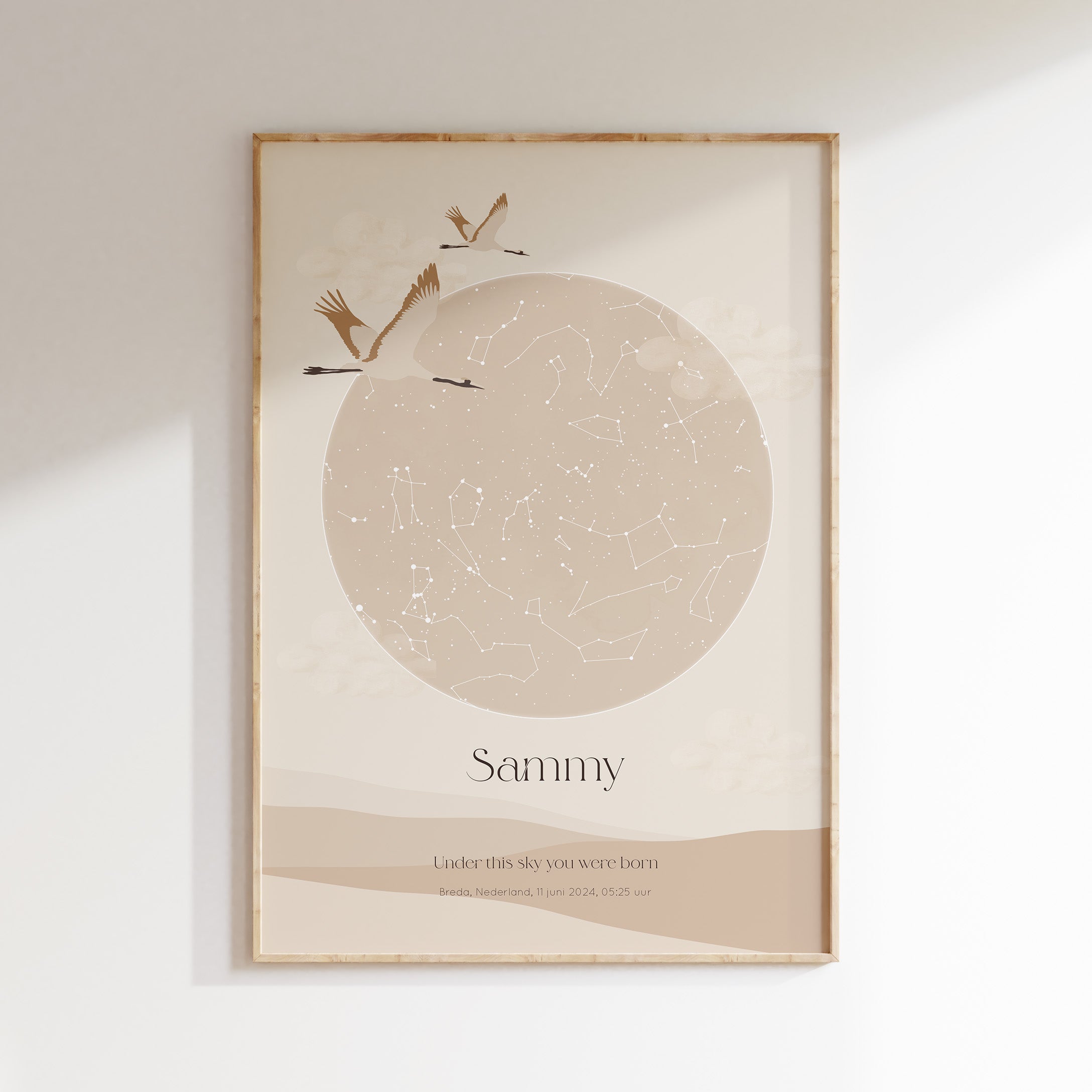 Sterrenhemel poster | SERENITY - beige