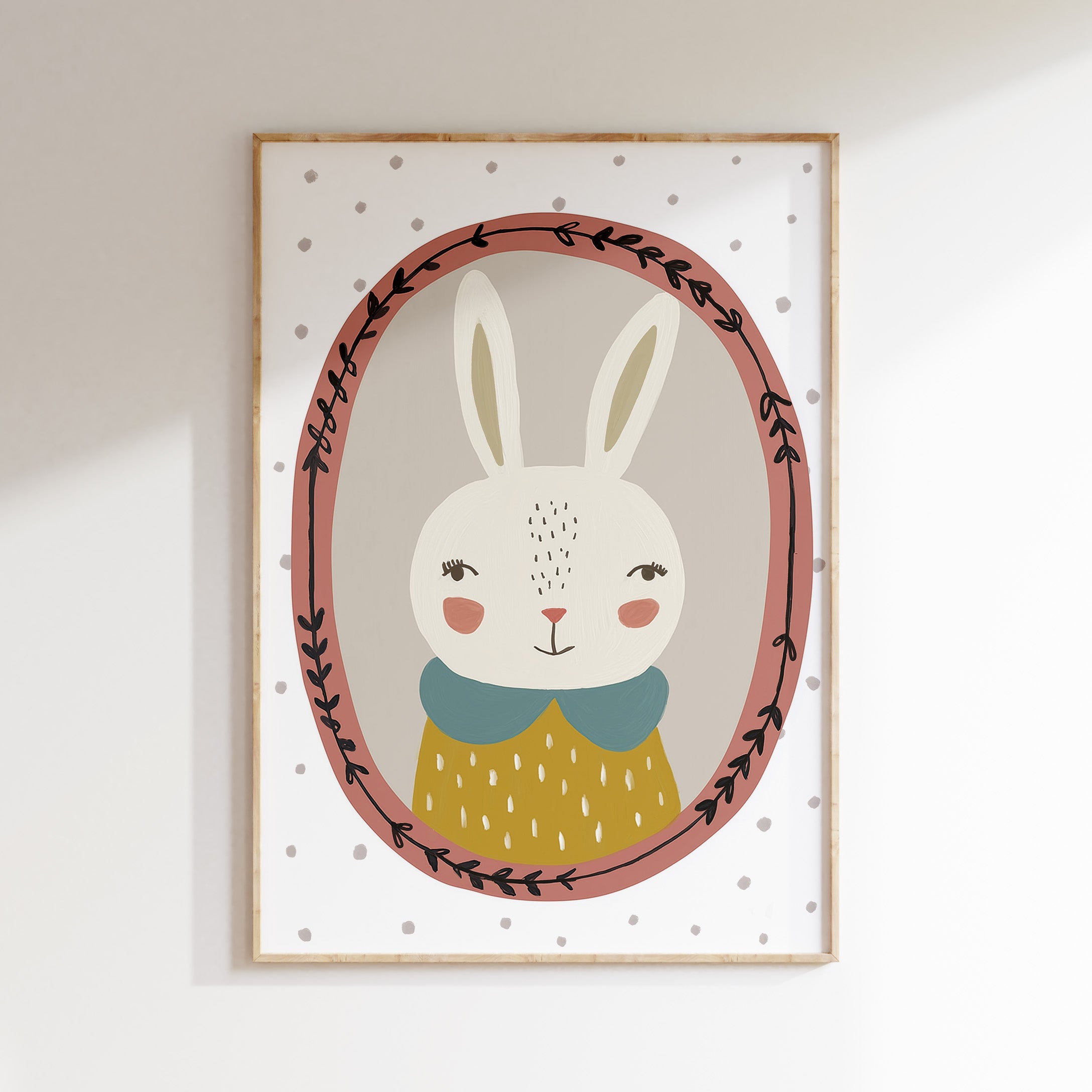 Children's room print - Rabbit portrait