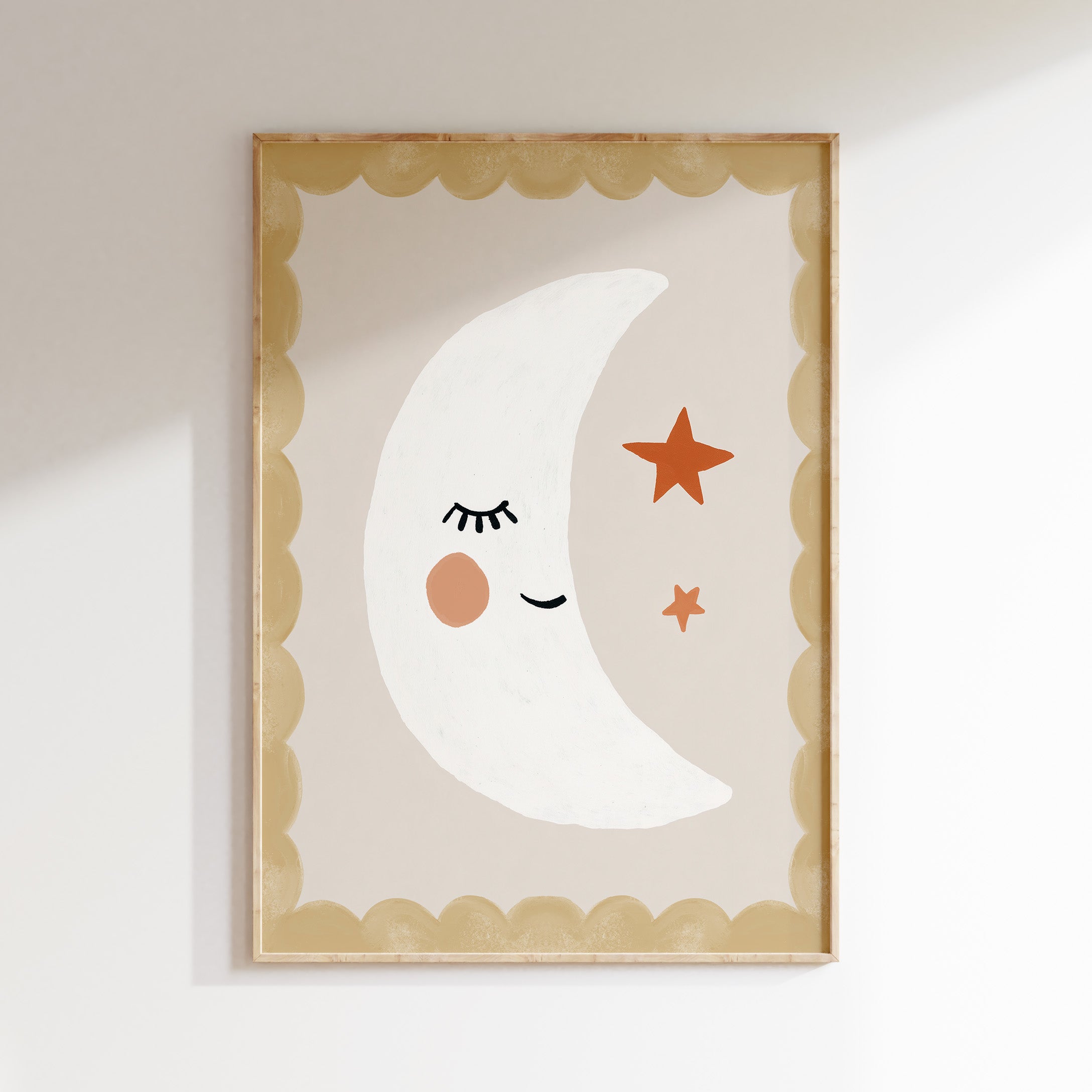 Children's room print - Sleeping moon