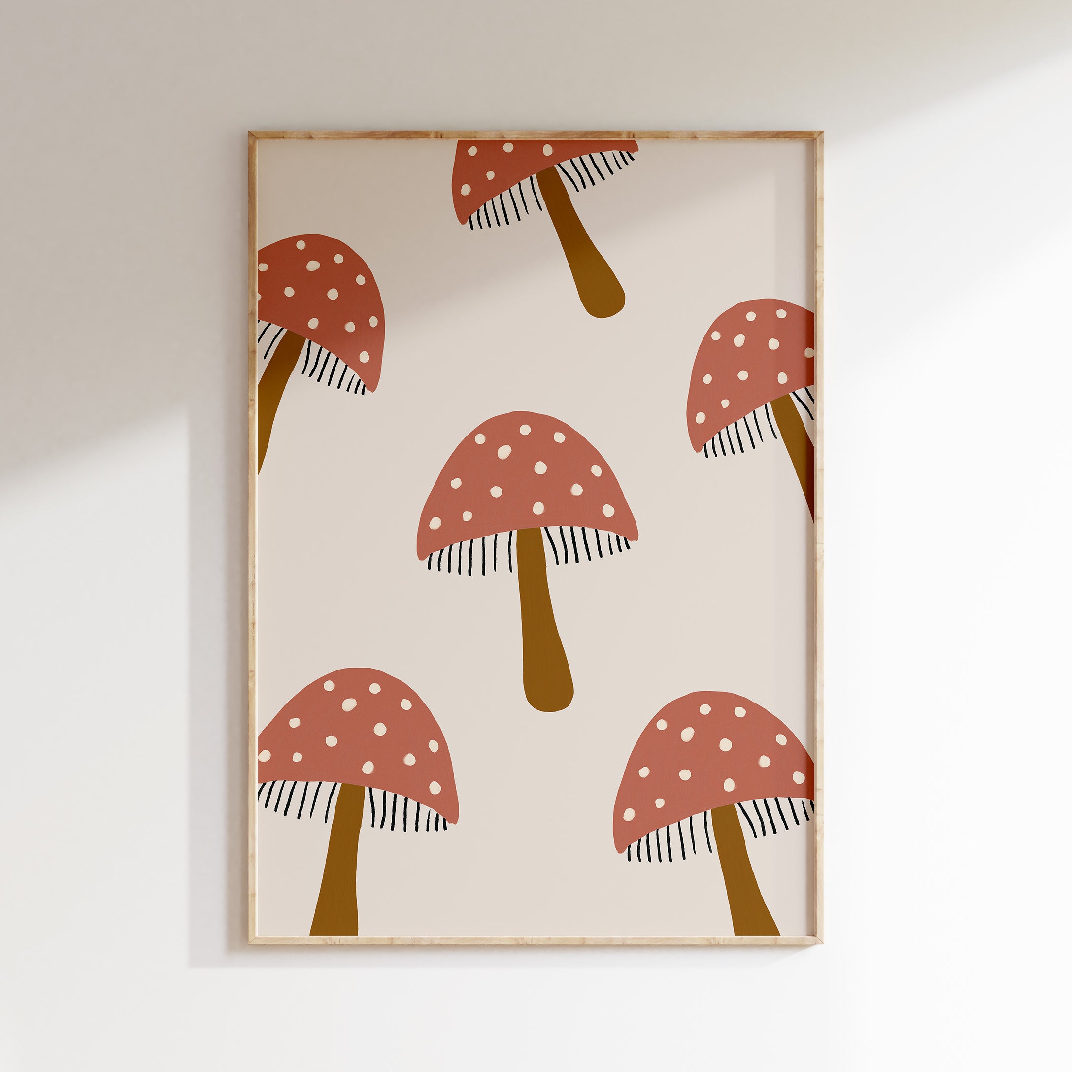 Children's room print - Mushrooms