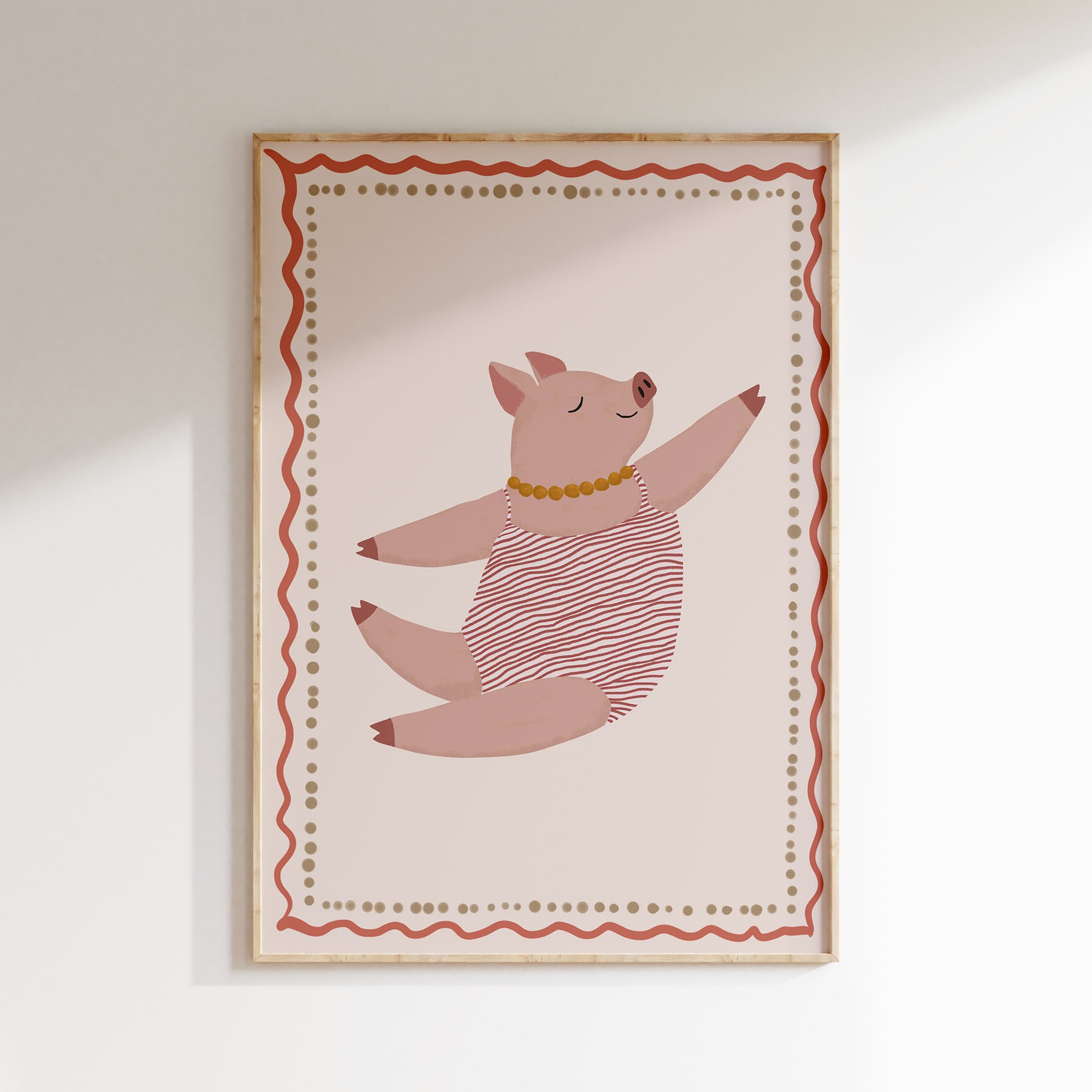 Nursery print - Retro Piggy