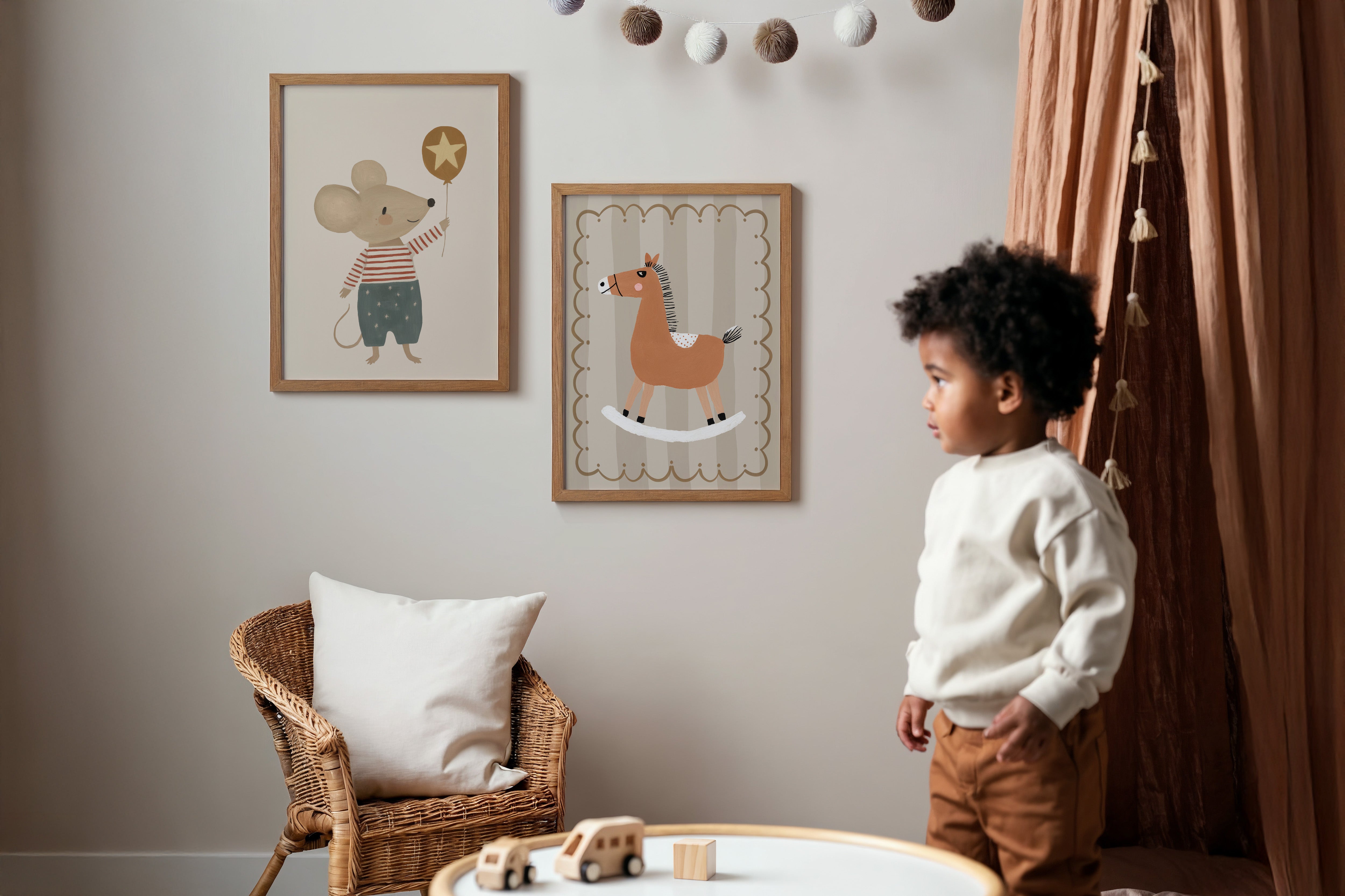 Children's room print - Rocking horse