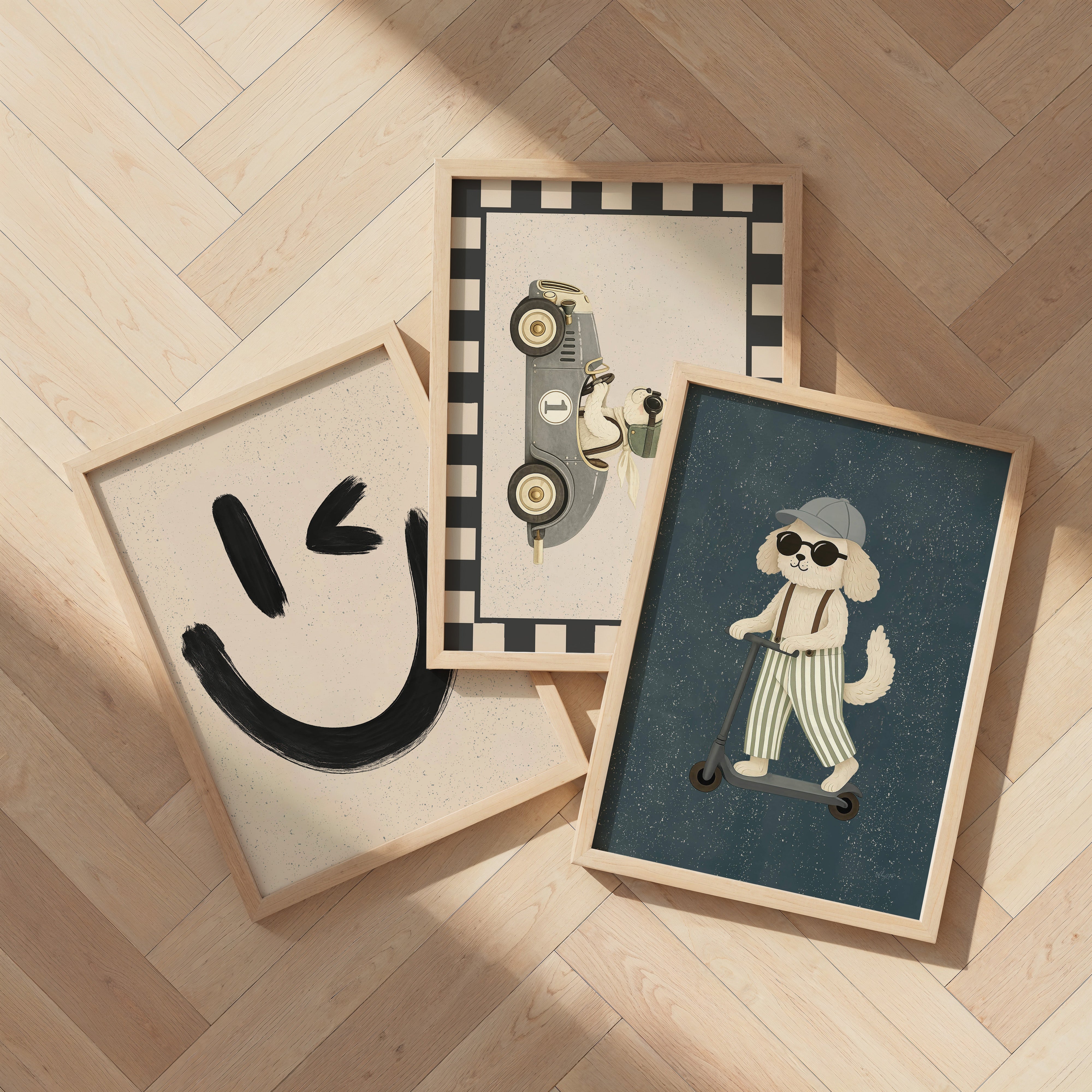 Children's room poster - Cool dog in sneakers