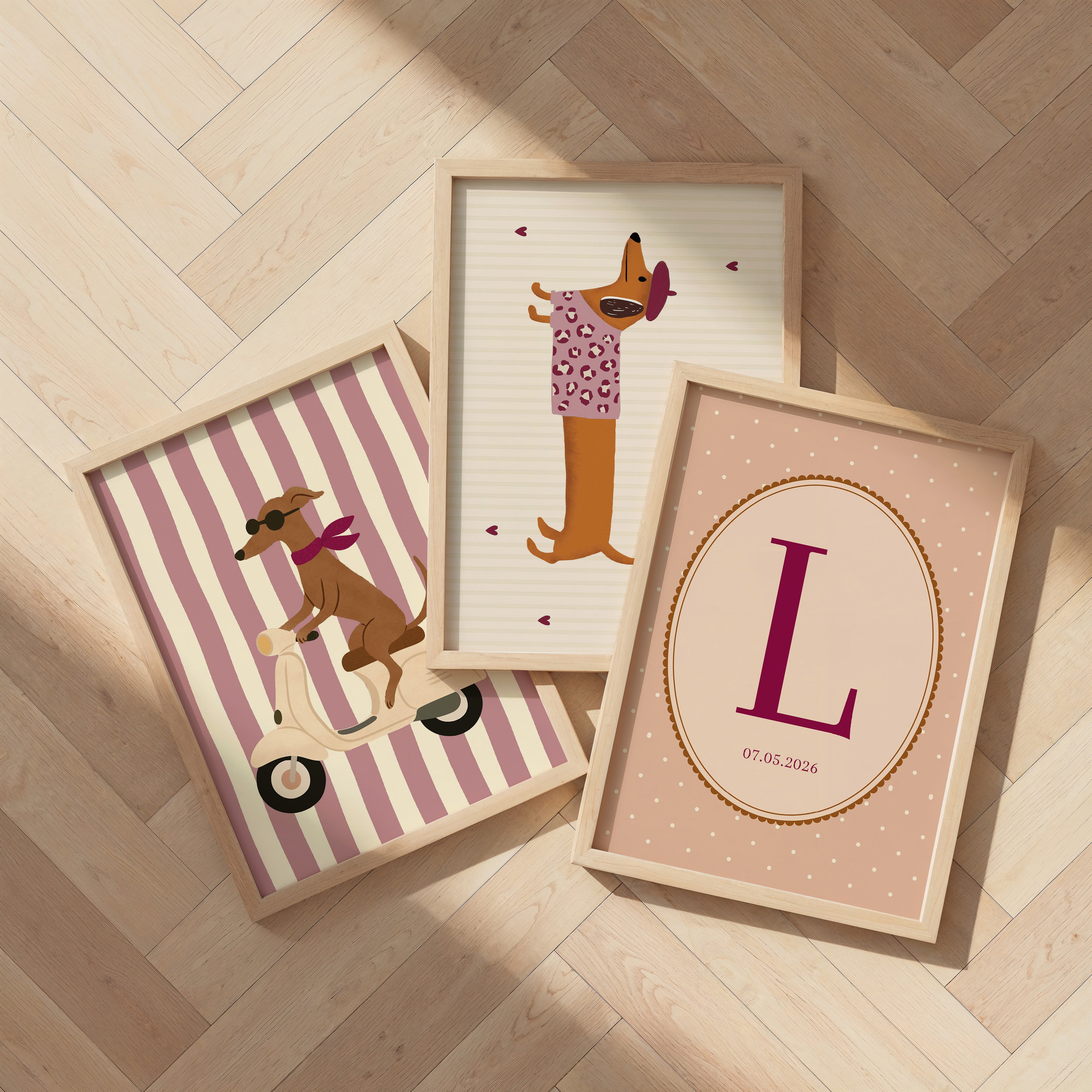 Children's room poster - Heart dachshund