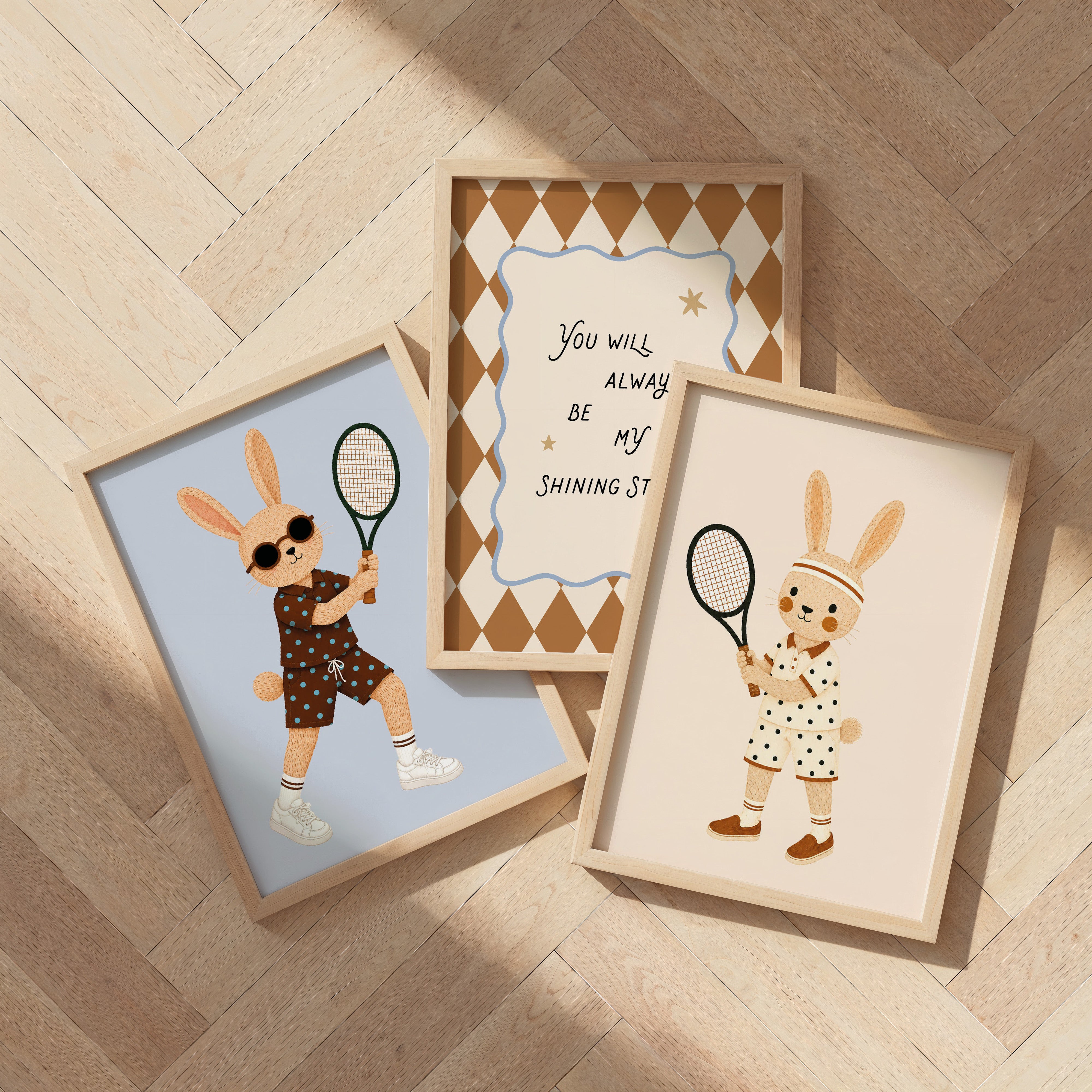 Children's room poster - Tennis Rabbit | Sport