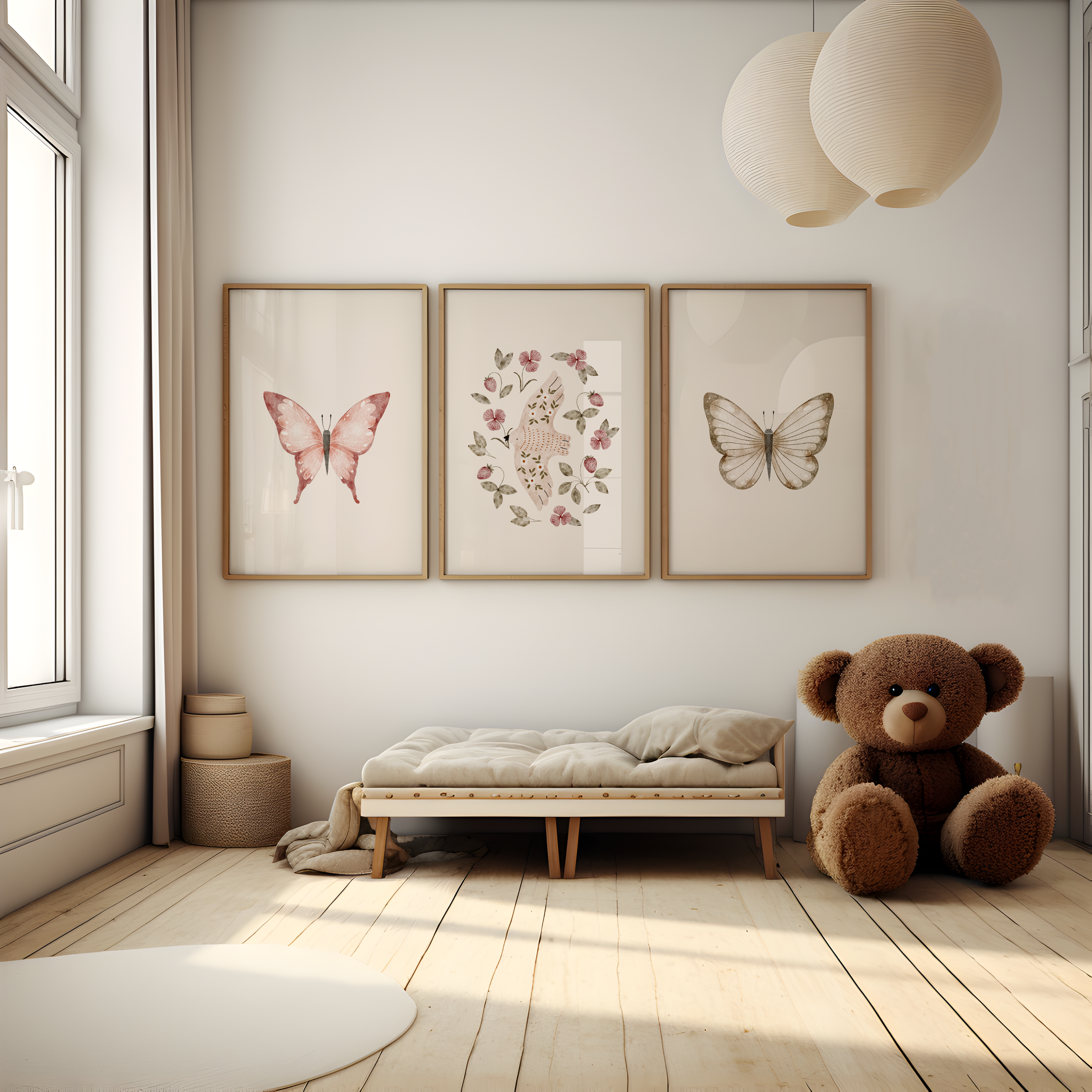 Kinderkamer poster - Blush Vlinder | Spring Garden