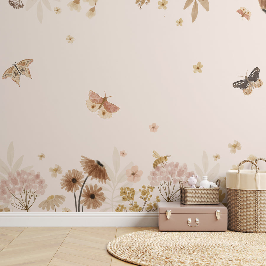 Collage wallpaper Vintage Garden