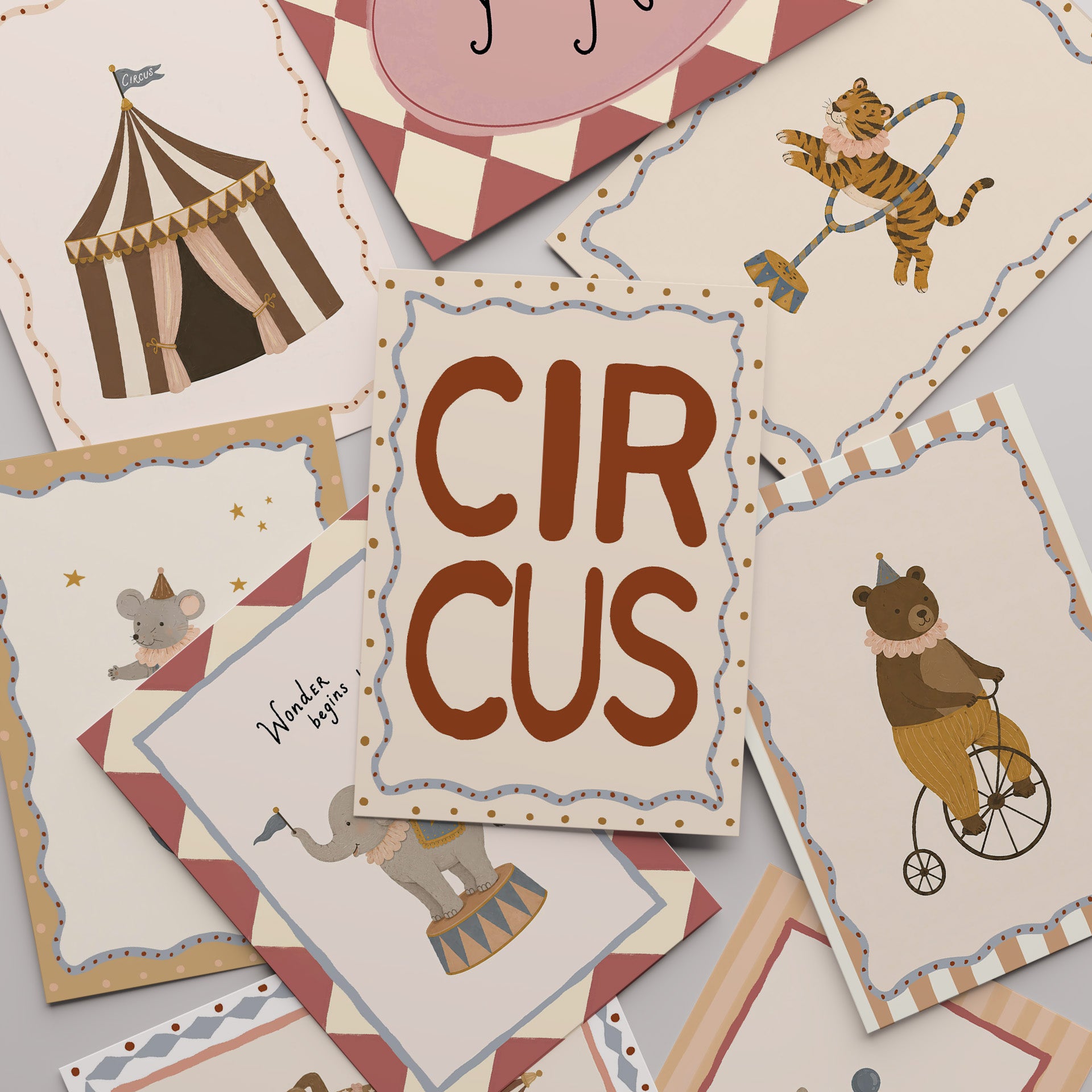 Kinderkamer poster - Circus konijn