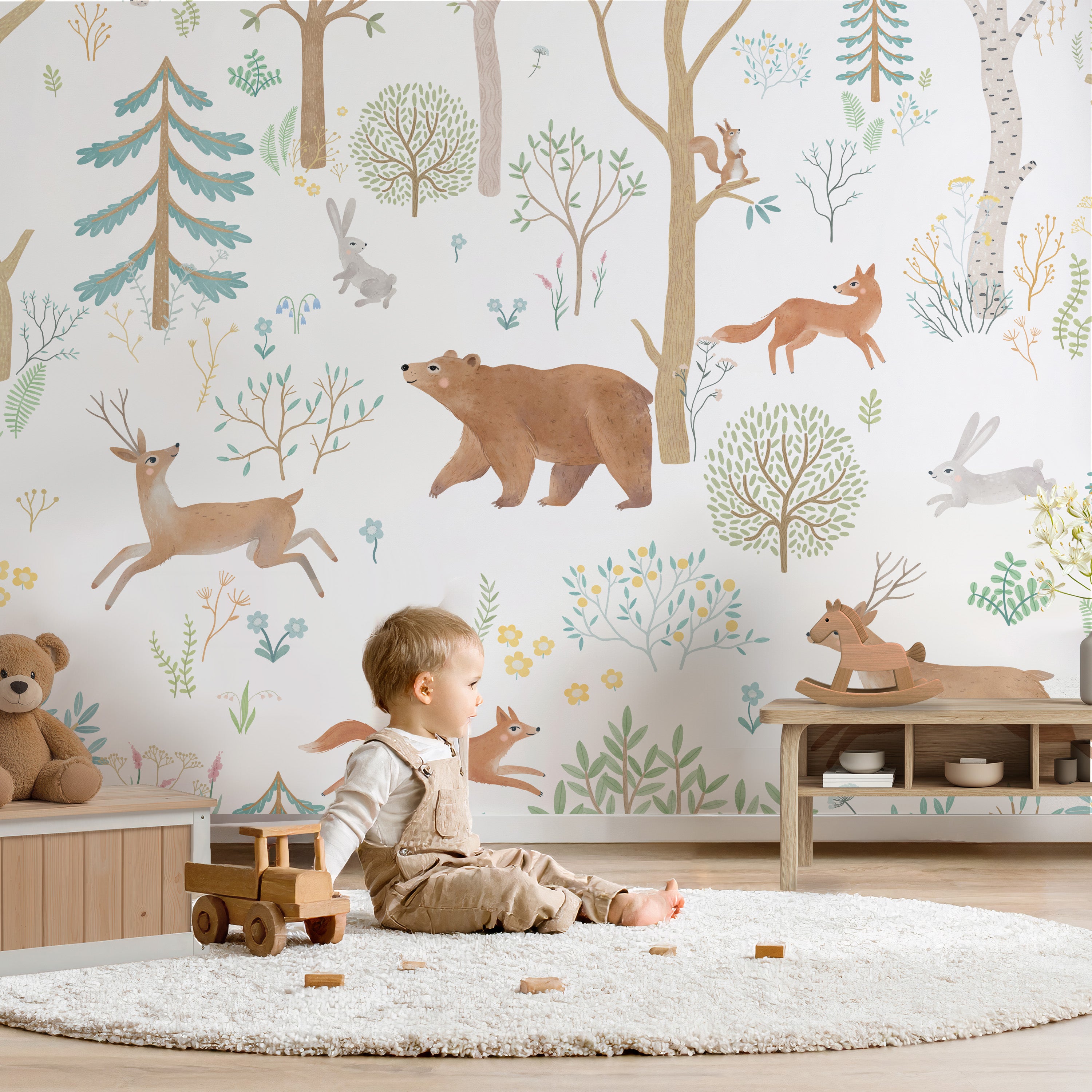 Collage wallpaper Animals in the forest (offer)