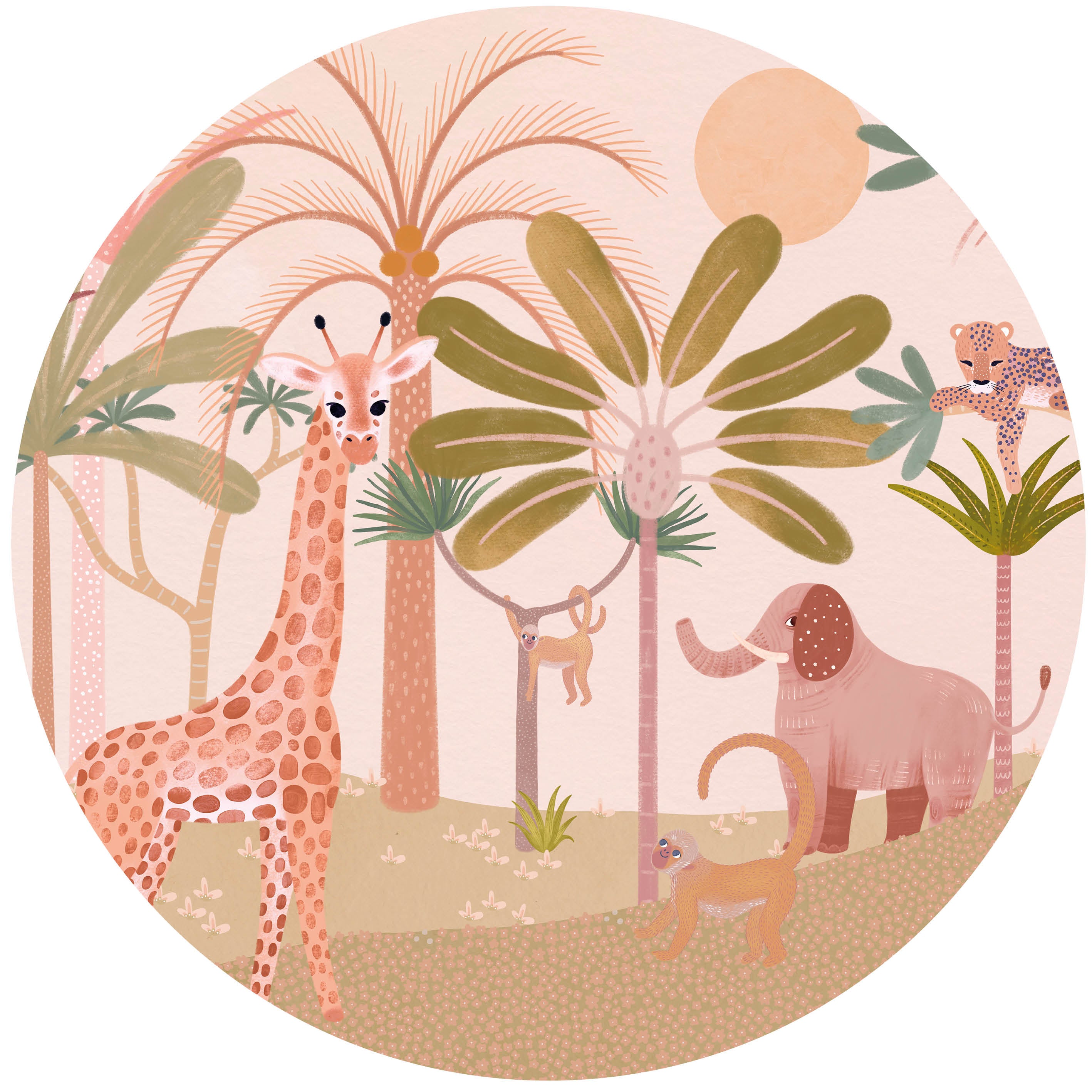 Wallpaper circle - Africa Blossom