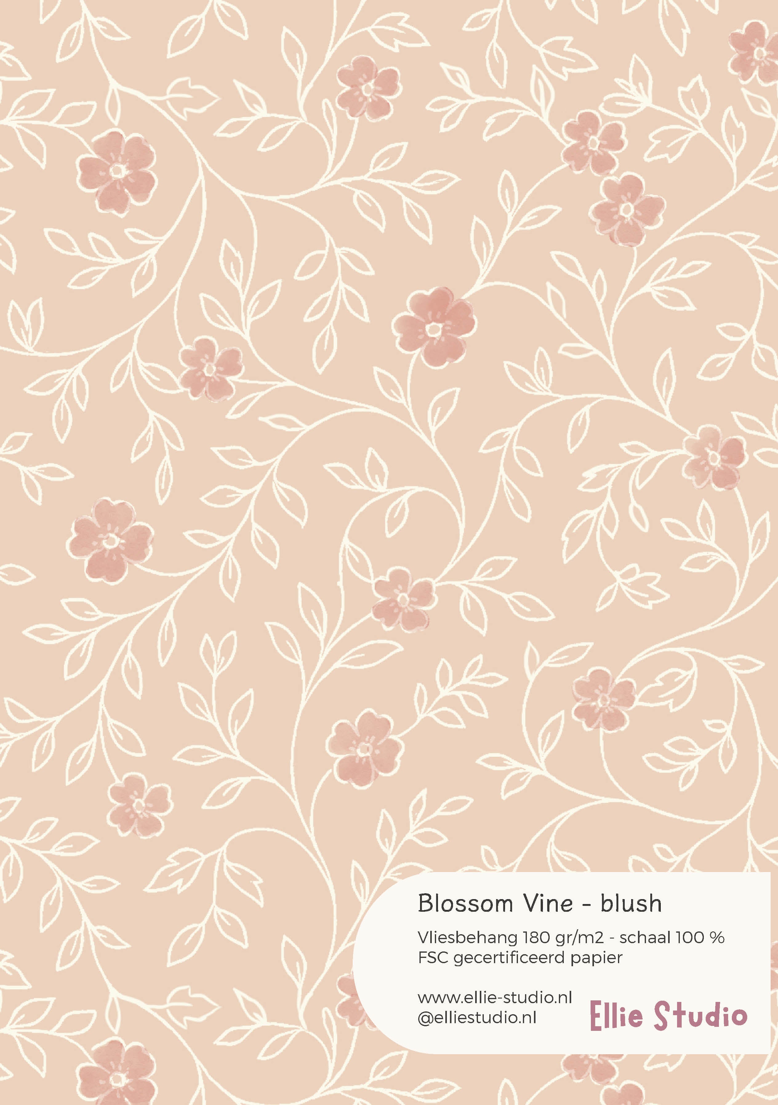 Behangstaal Blossom Vine - blush