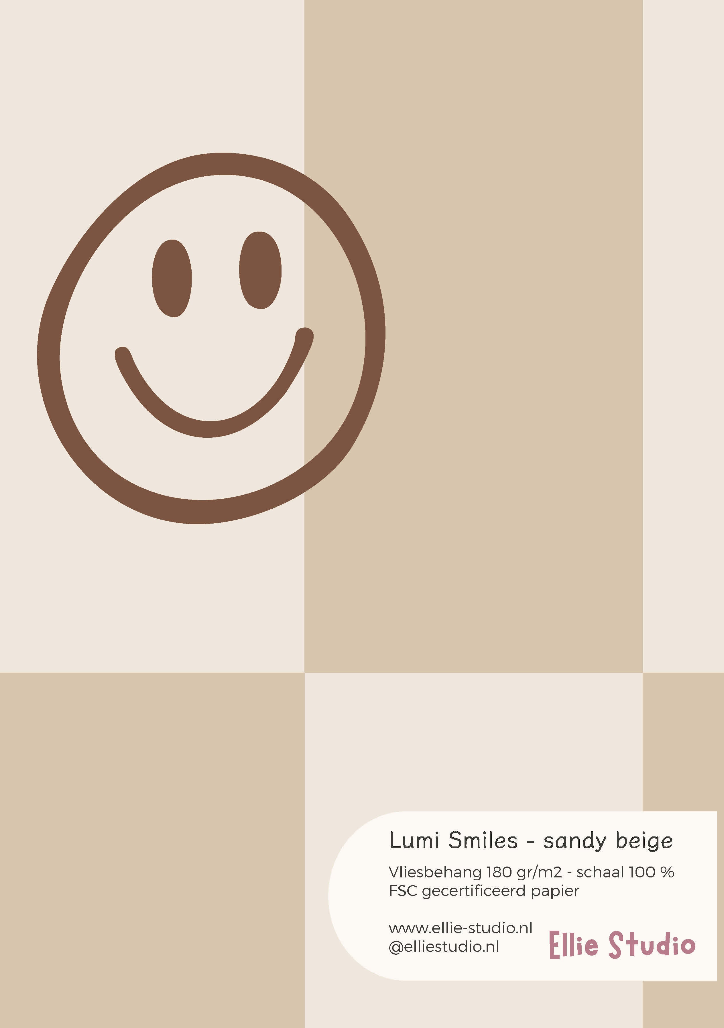 Behangstaal Lumi Smiles - sandy beige