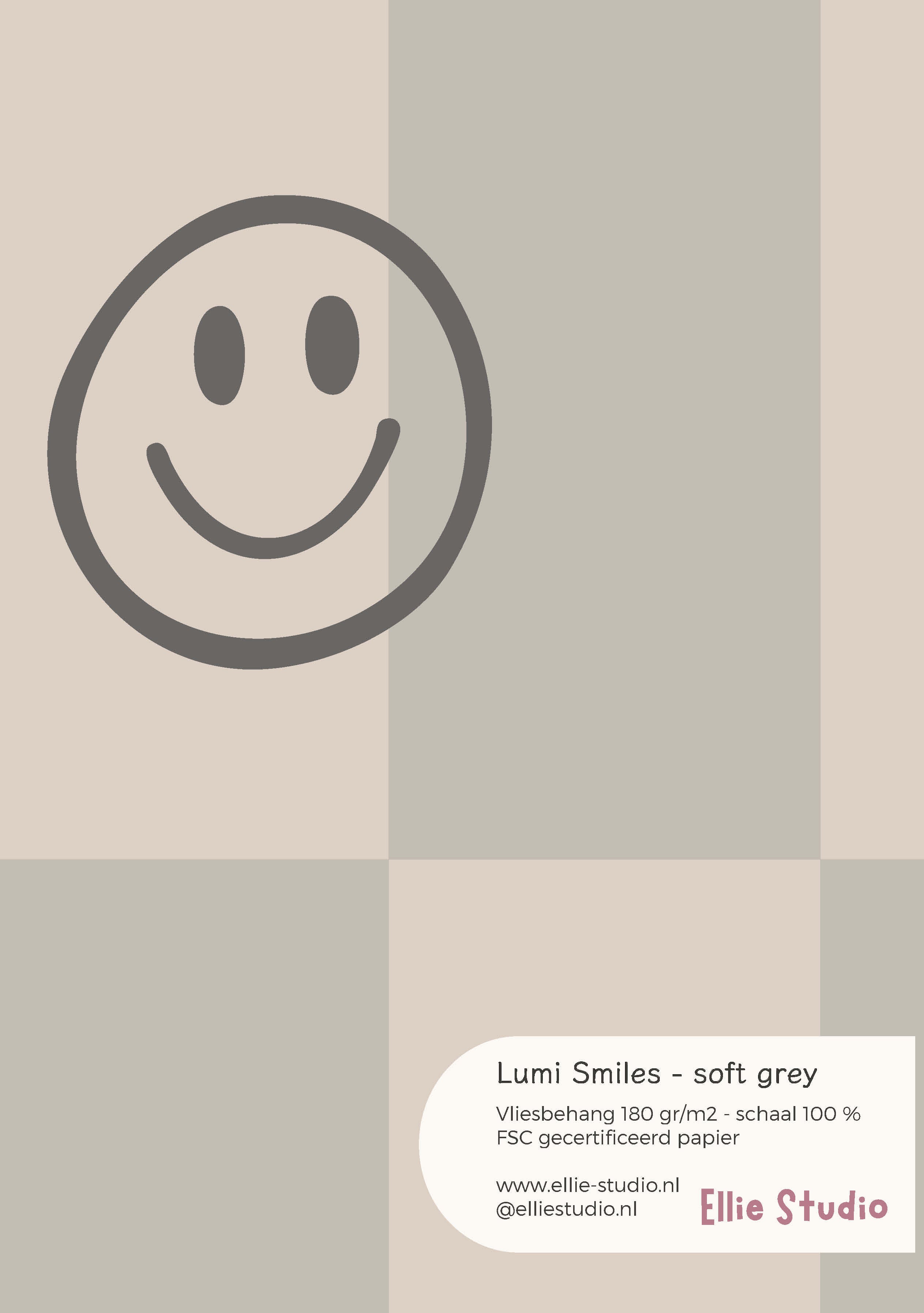 Behangstaal Lumi Smiles - soft grey