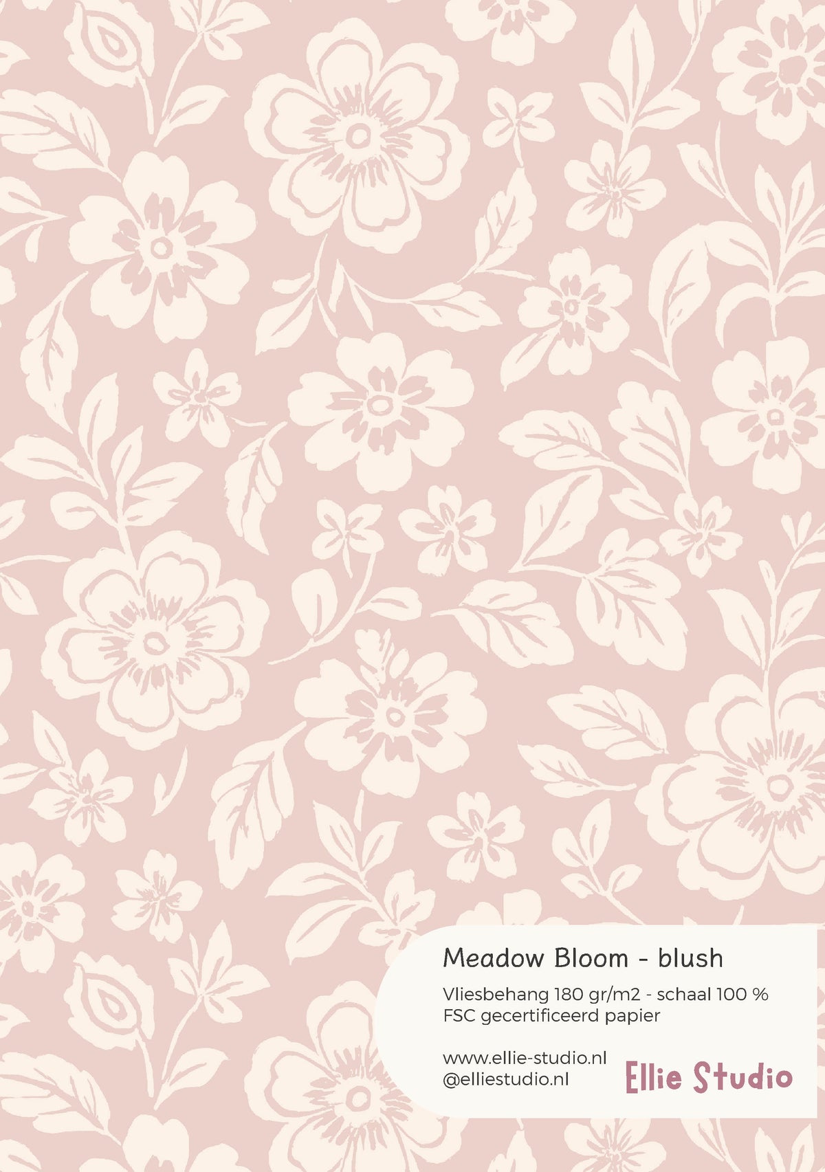 Behangstaal Meadow Bloom - blush