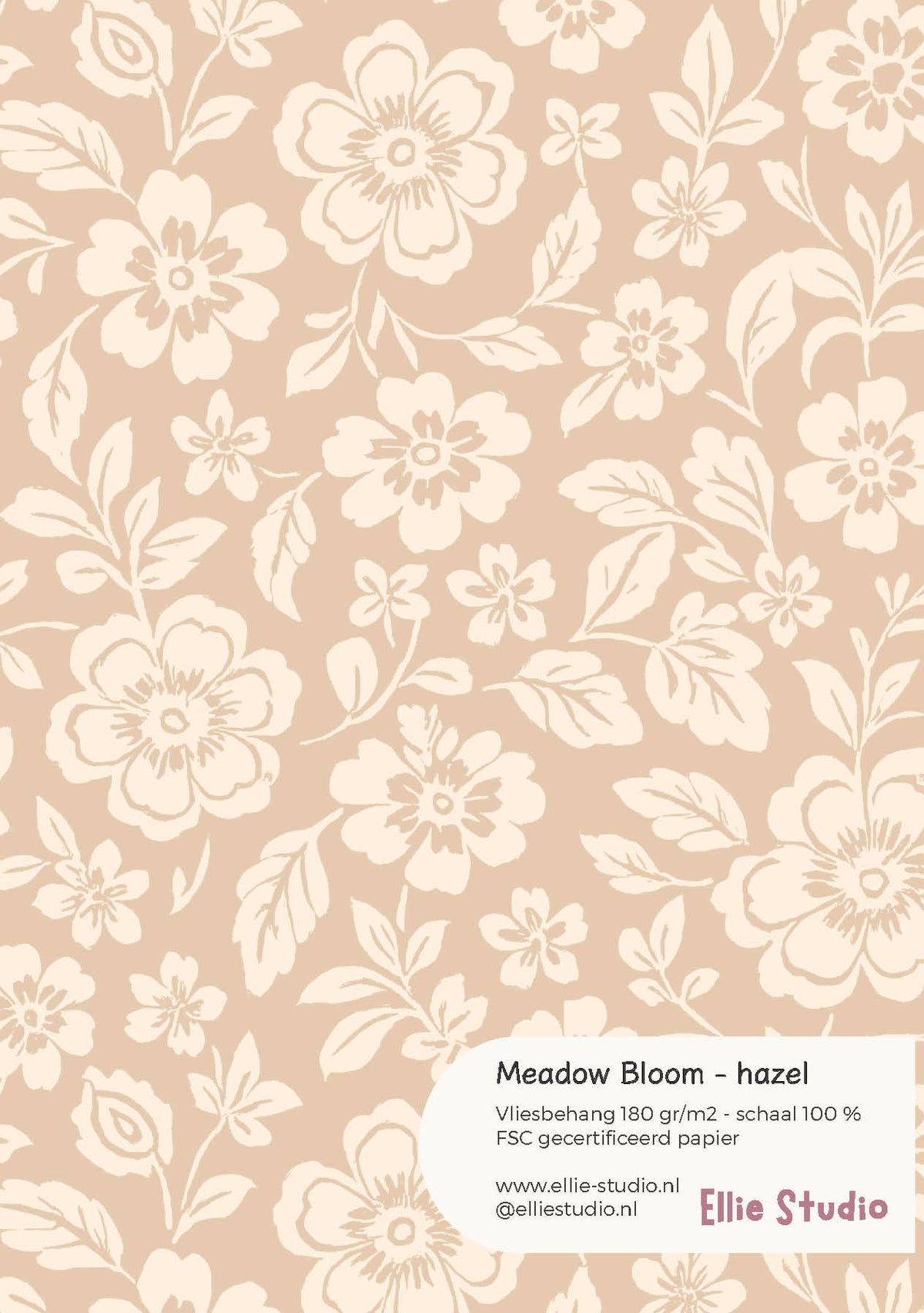 Behangstaal Meadow Bloom - hazel