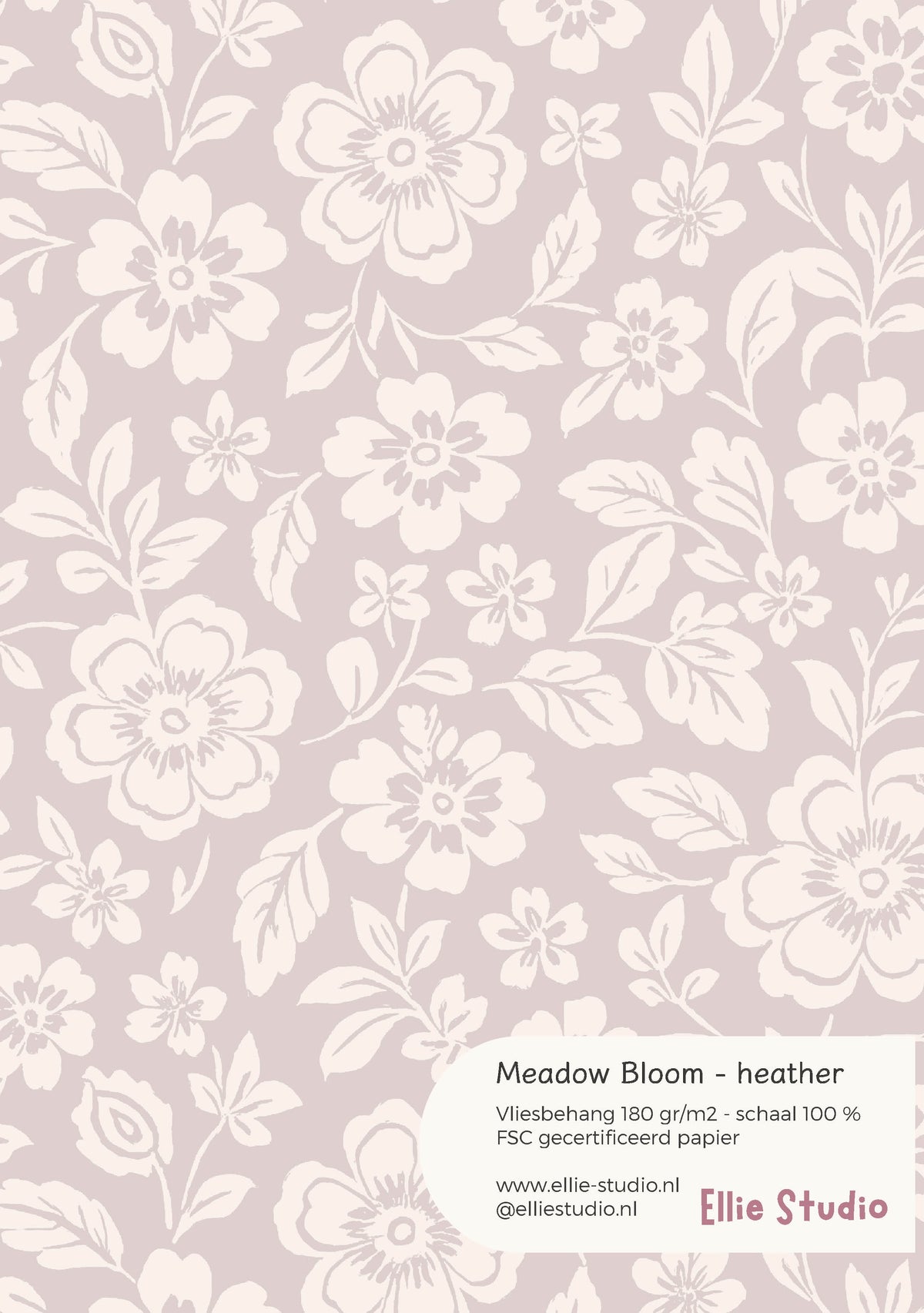 Behangstaal Meadow Bloom - heather