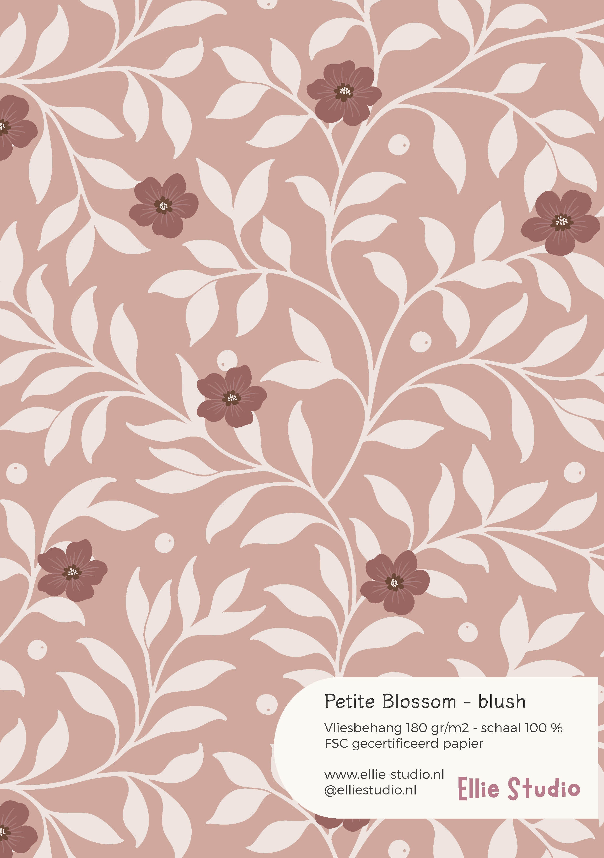 Behangstaal Petite Blossom - blush