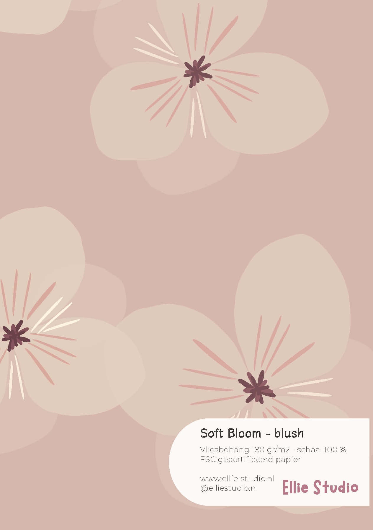 Behangstaal Soft Bloom - blush