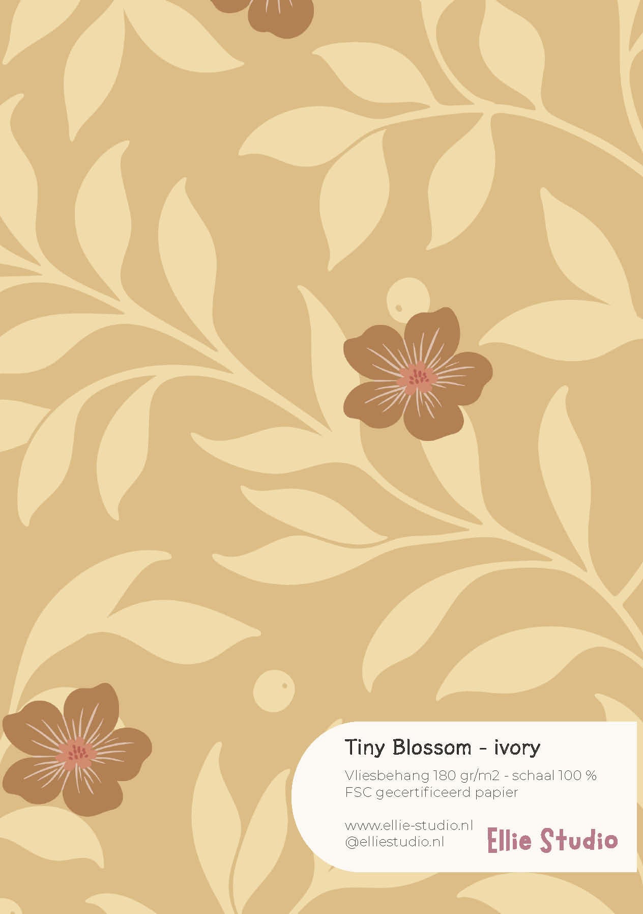 Behangstaal Tiny Blossom - ivory