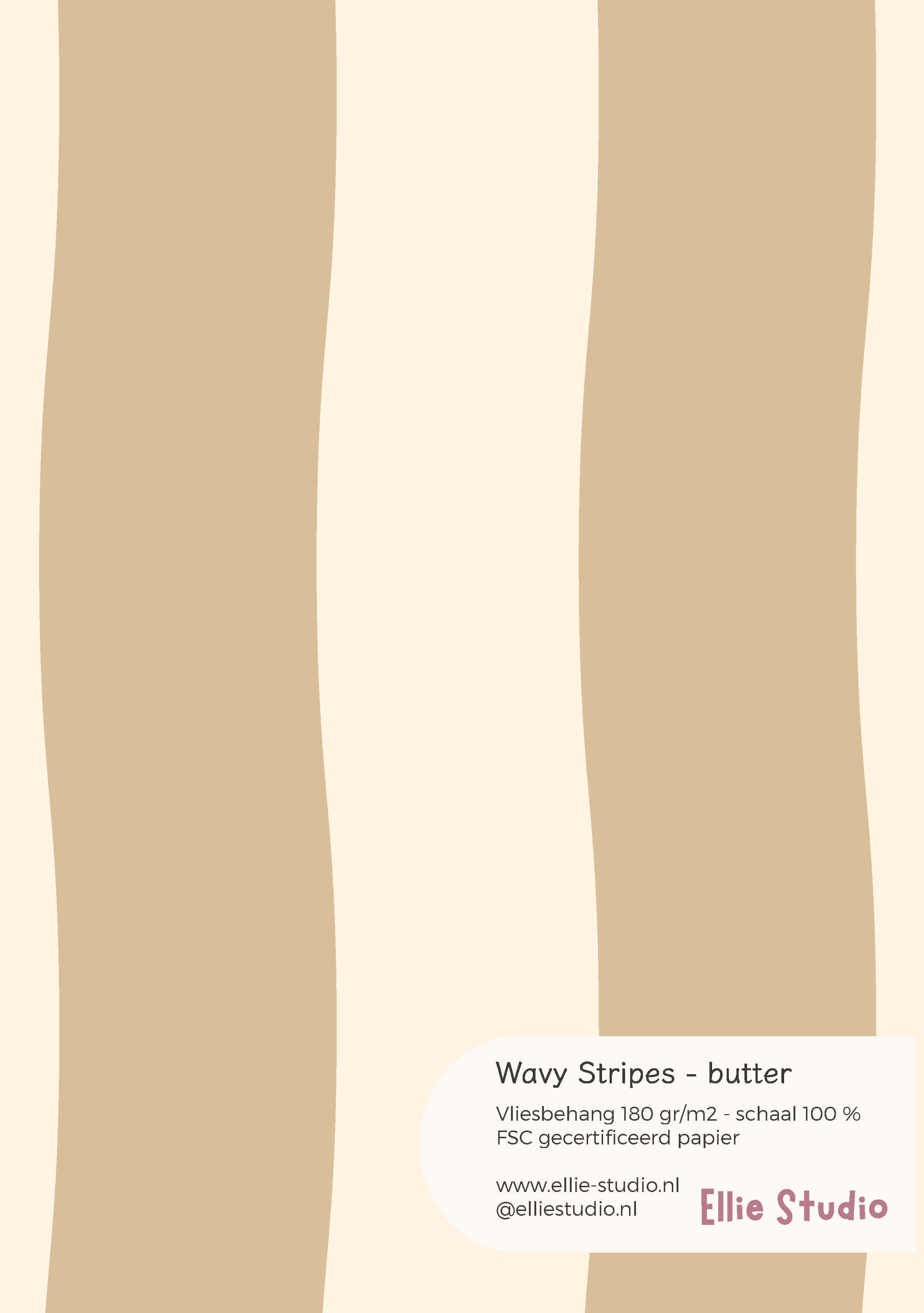 Behangstaal Wavy Stripes - butter