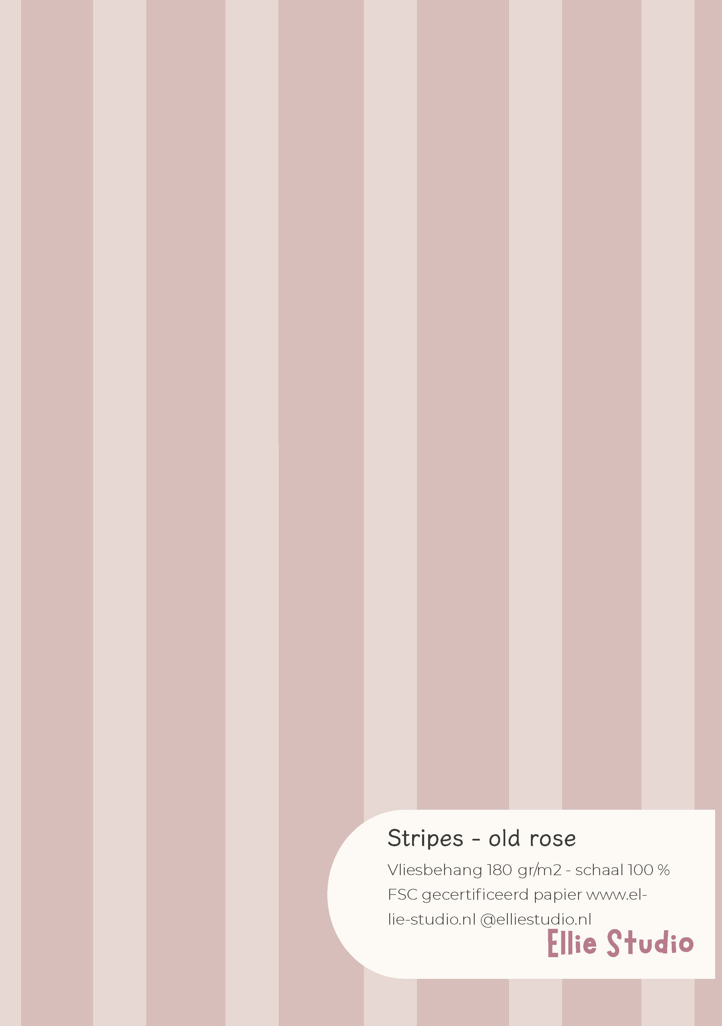 Behangstaal Stripes - old rose