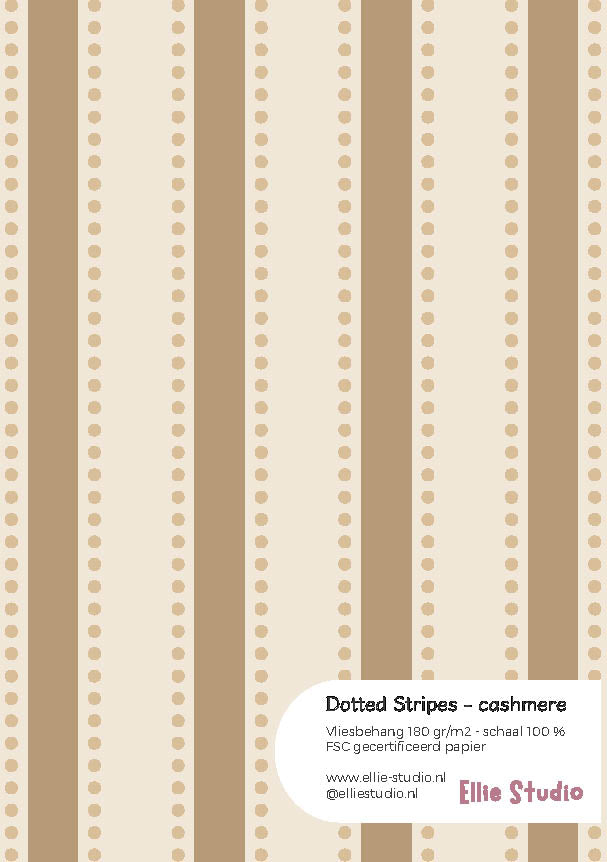 Behangstaal Dotted Stripes - cashmere