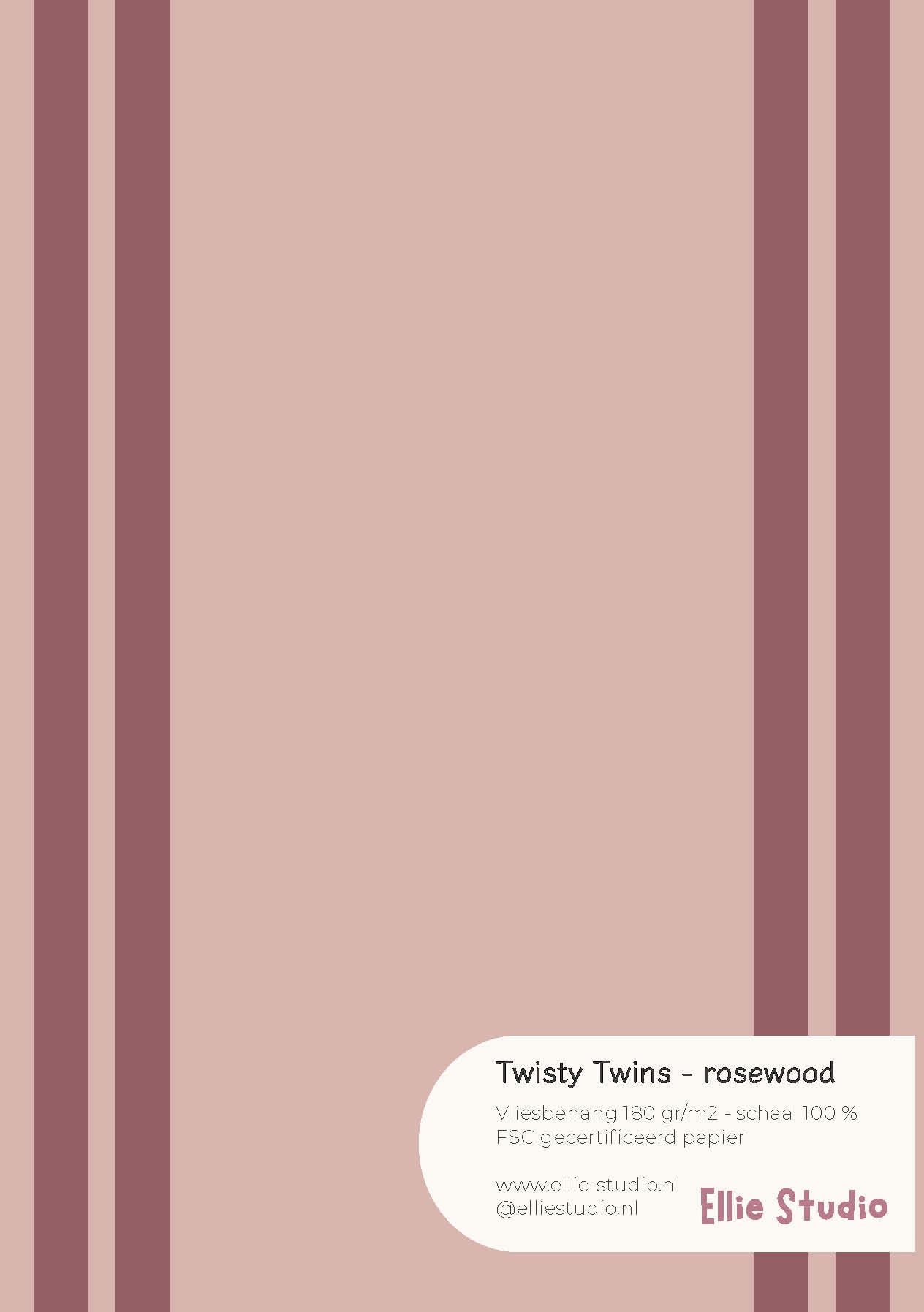 Wallpaper sample Twisty Twins - sky blue