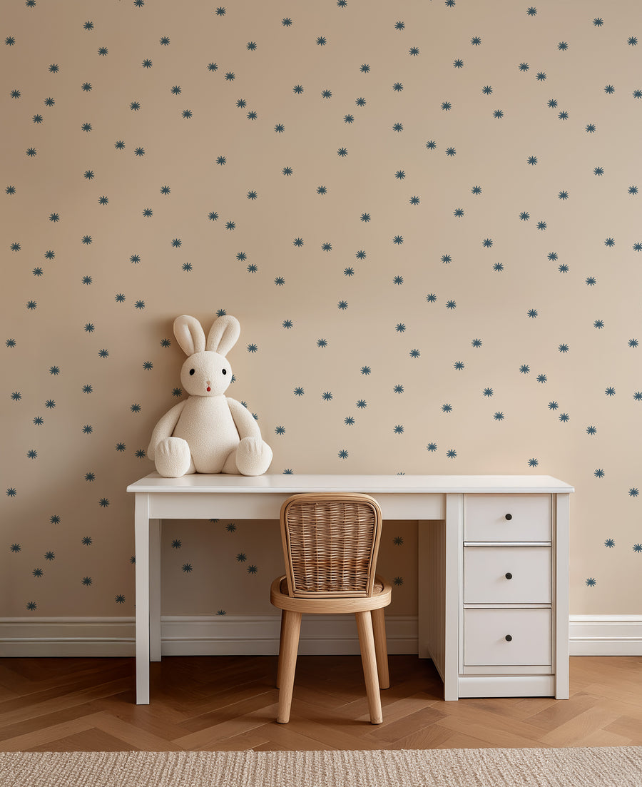 Behang Tiny Stars - royal blue
