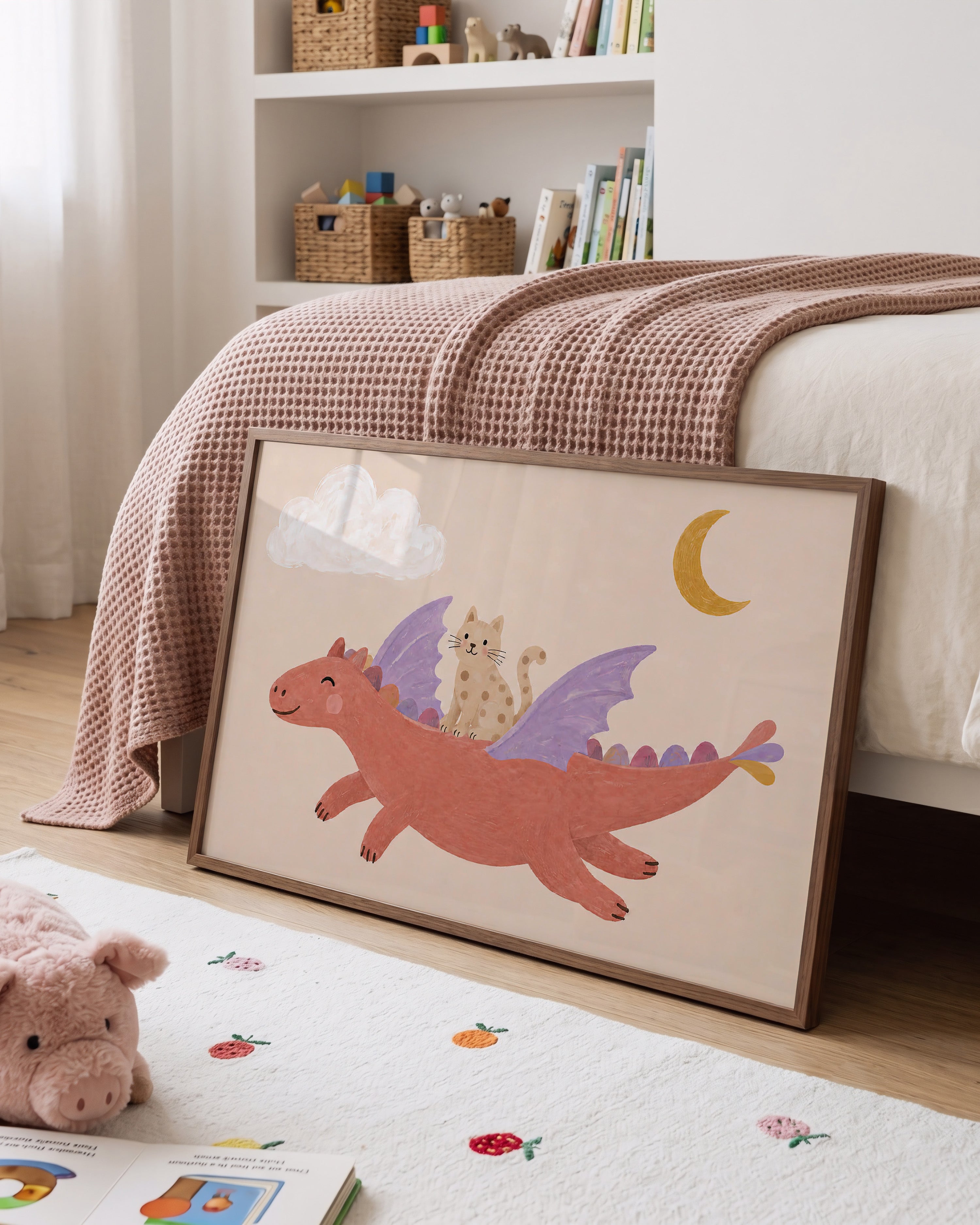 Children's room print - Unicorn lilac