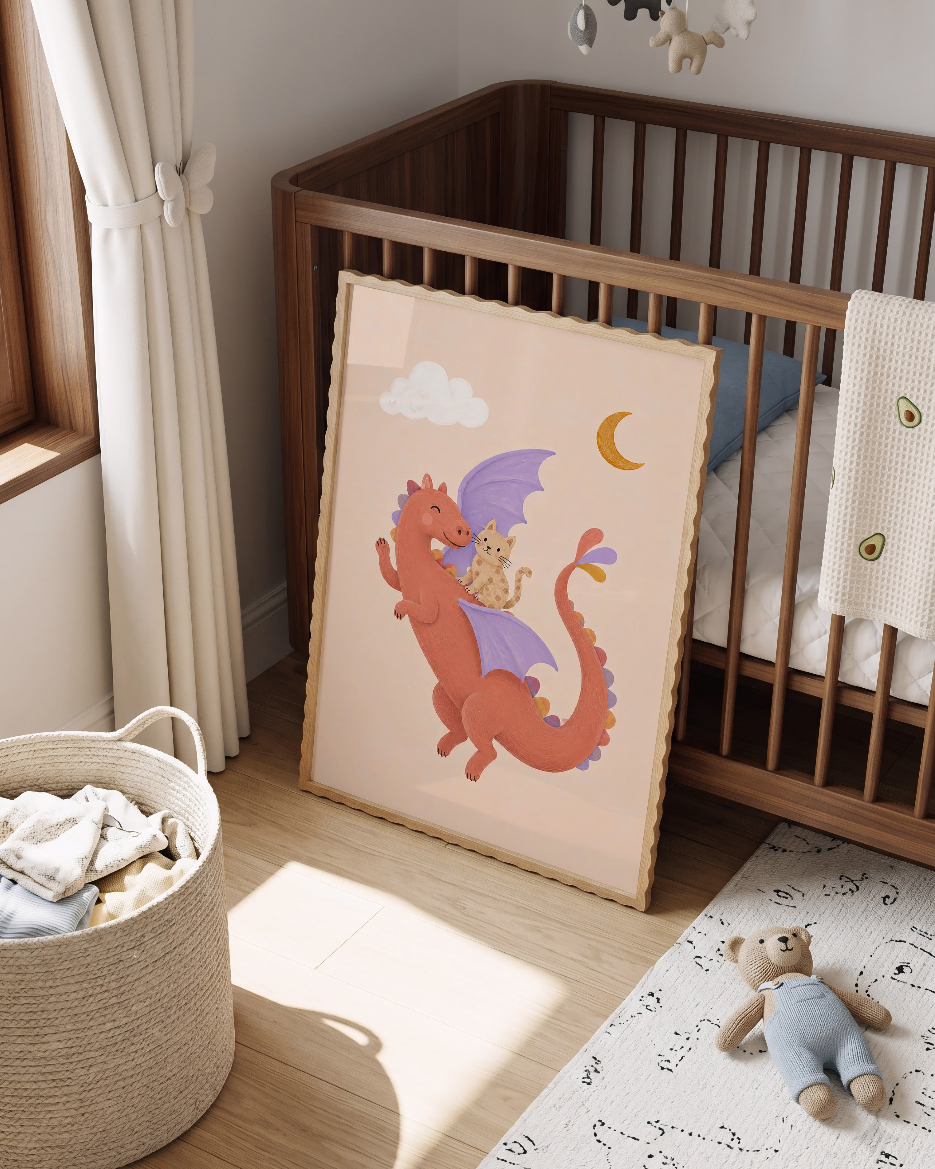 Children's room print - Unicorn lilac