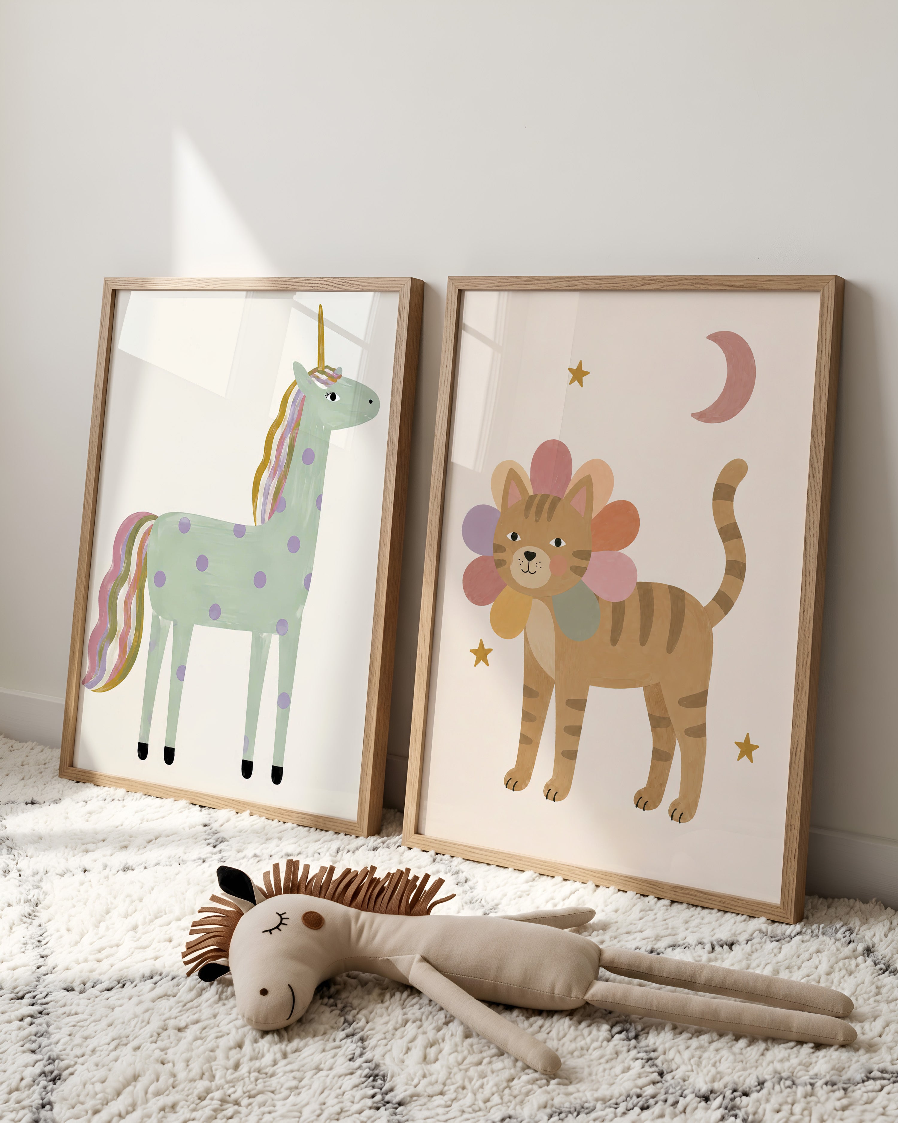 Children's room print - Unicorn lilac