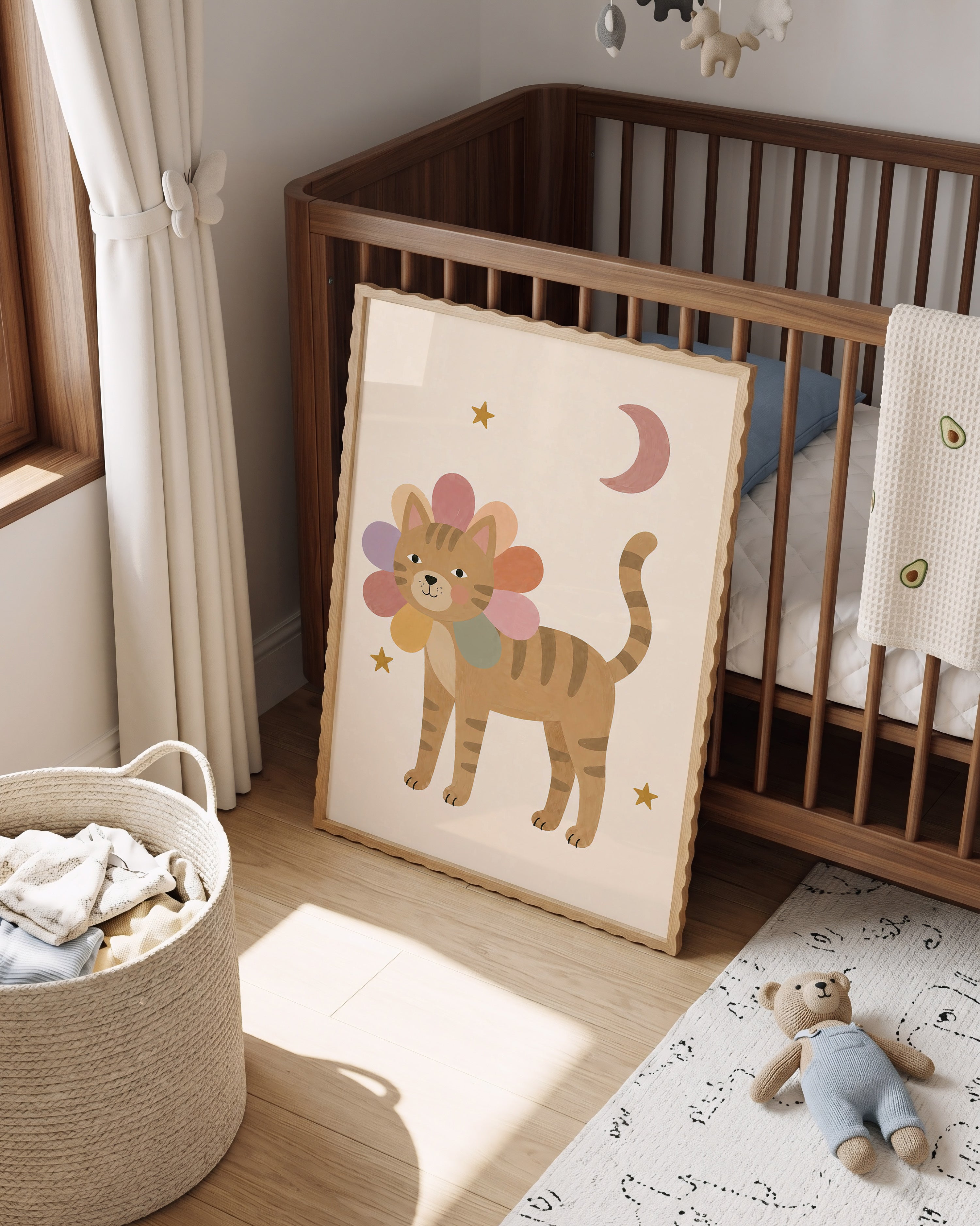 kinderkamer-poster-poes-bloemen-maan-sterren.jpg