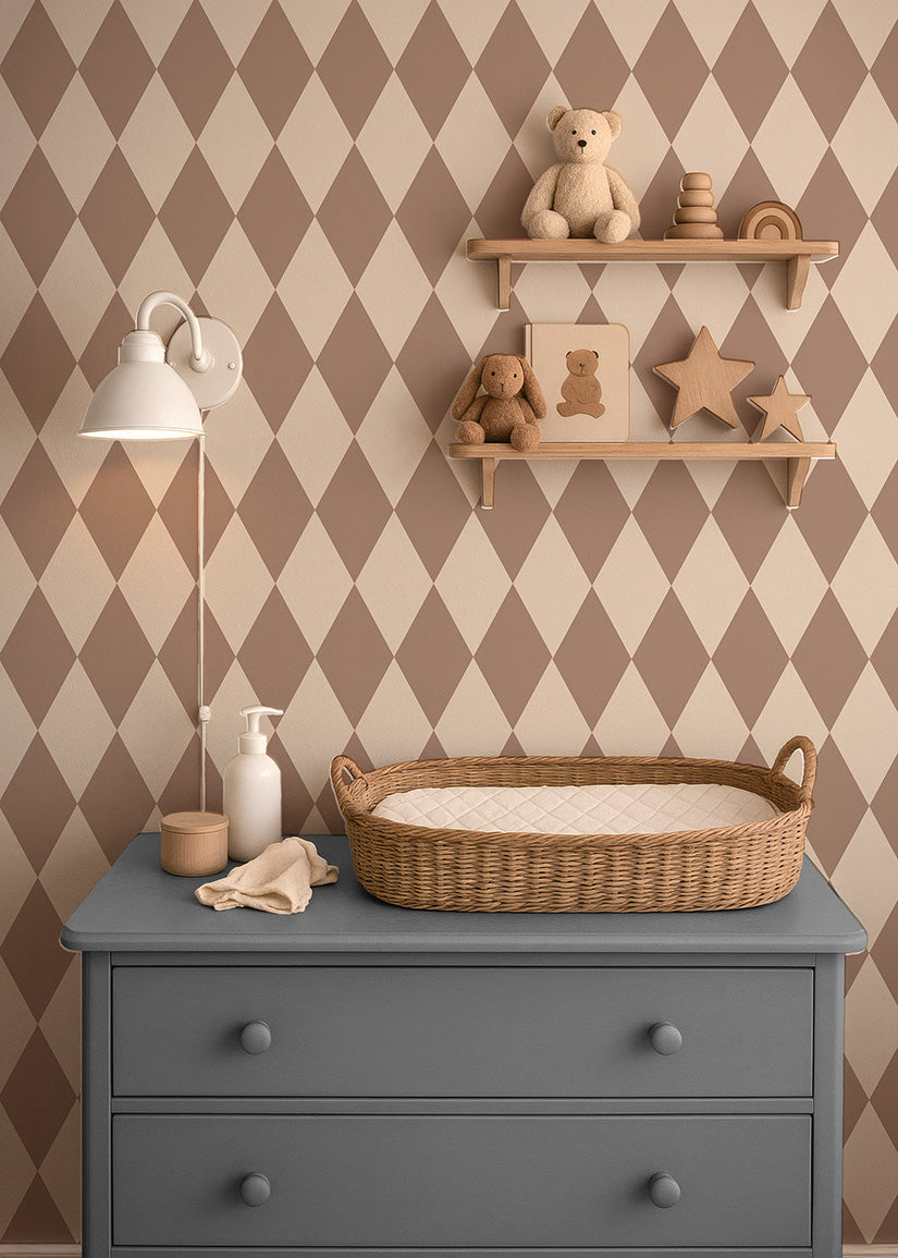 Behang Wiebertje - warm oat