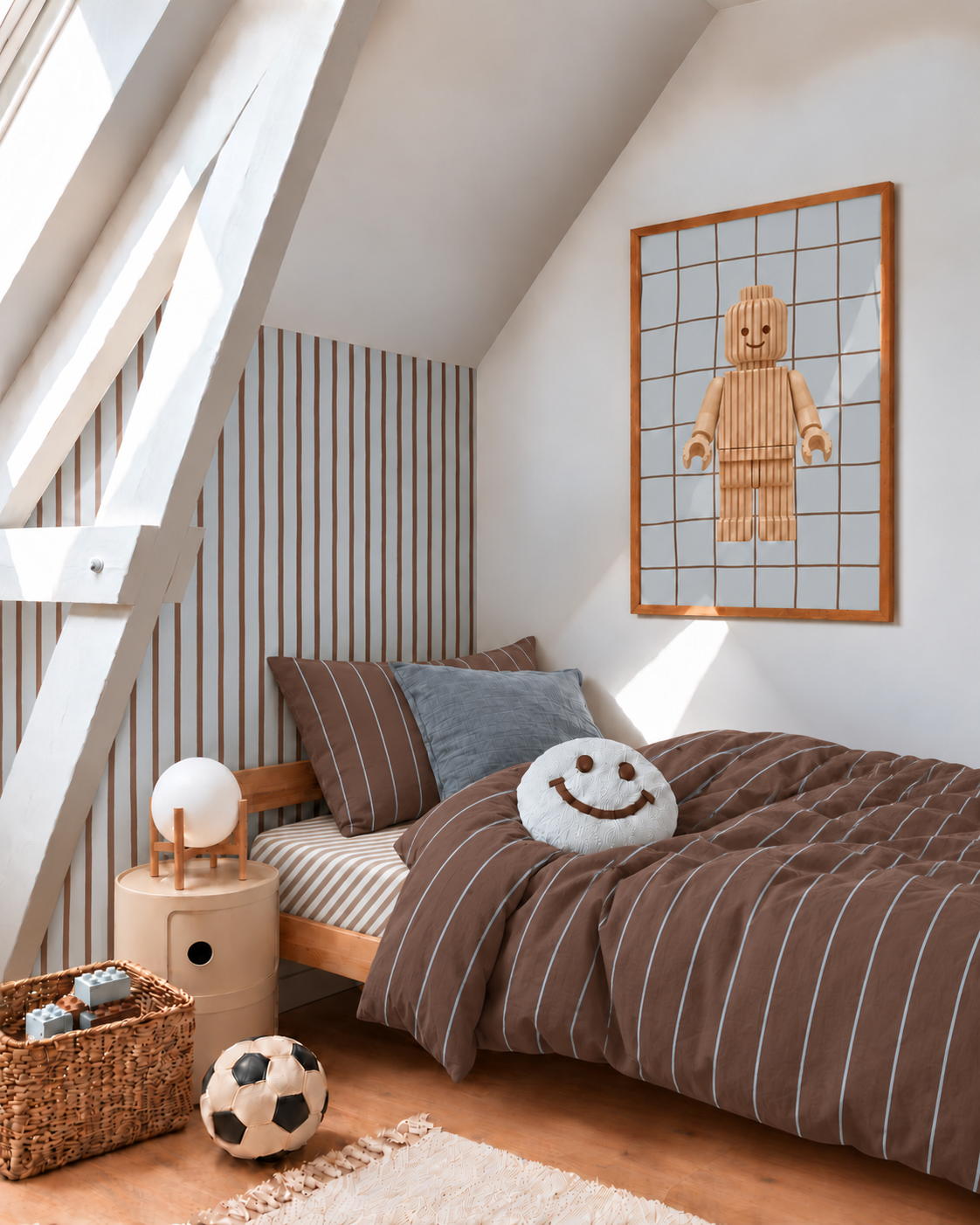 Gestylde kinderkamer met de Block Buddy | blue cacao poster