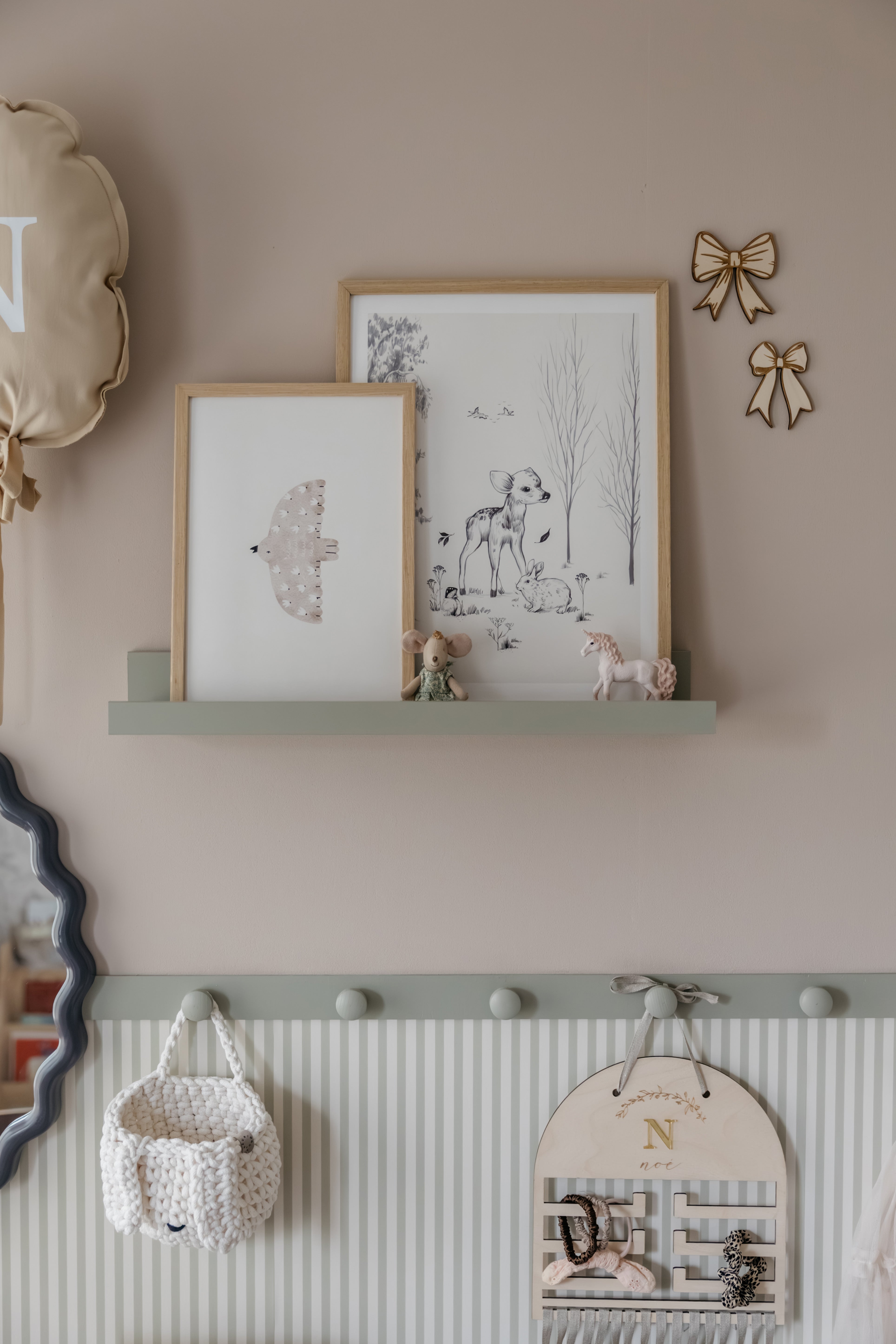 Children's room poster - Deer and rabbit in the forest | Into the forest