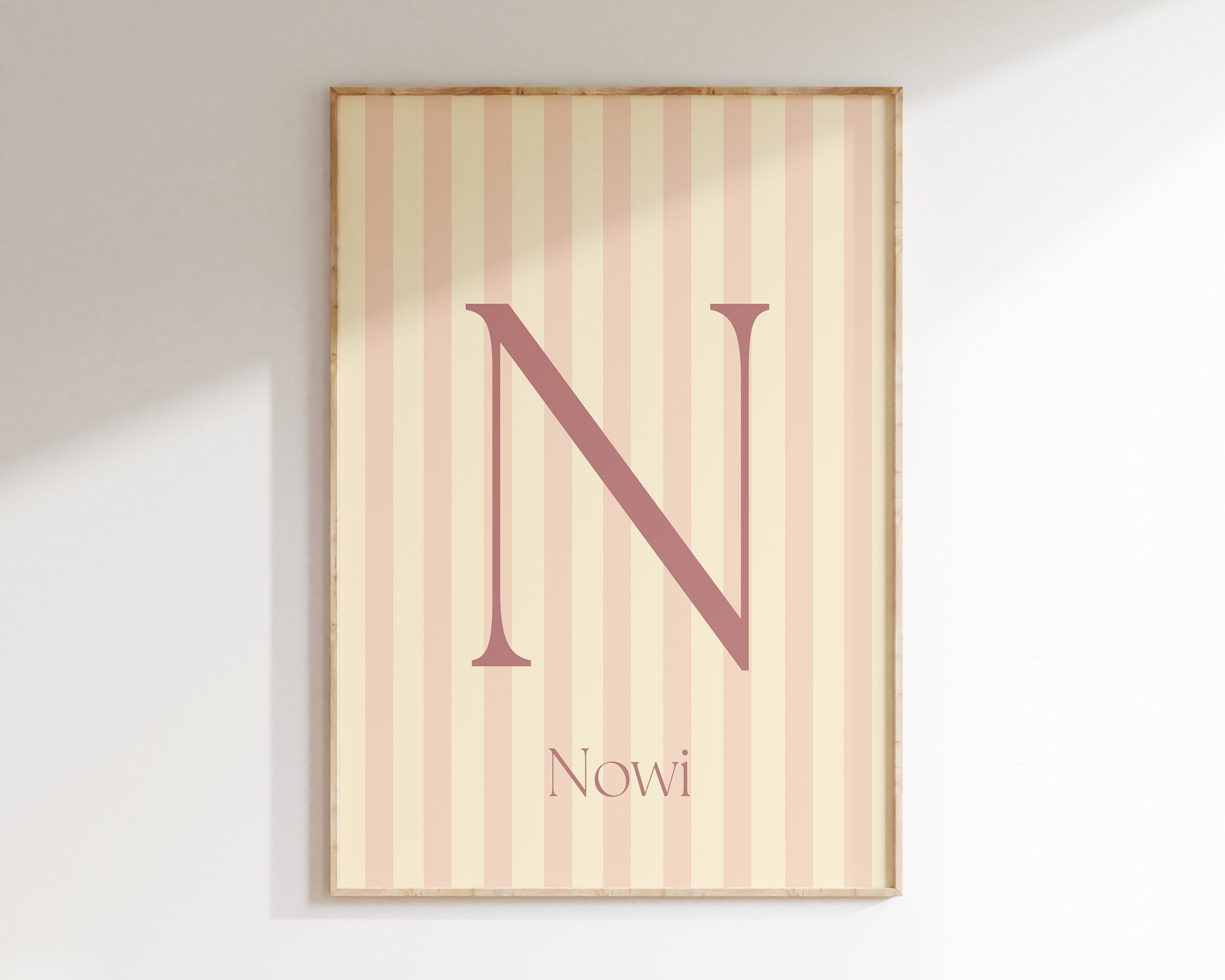 Naamposter Soft Lines - peach beige