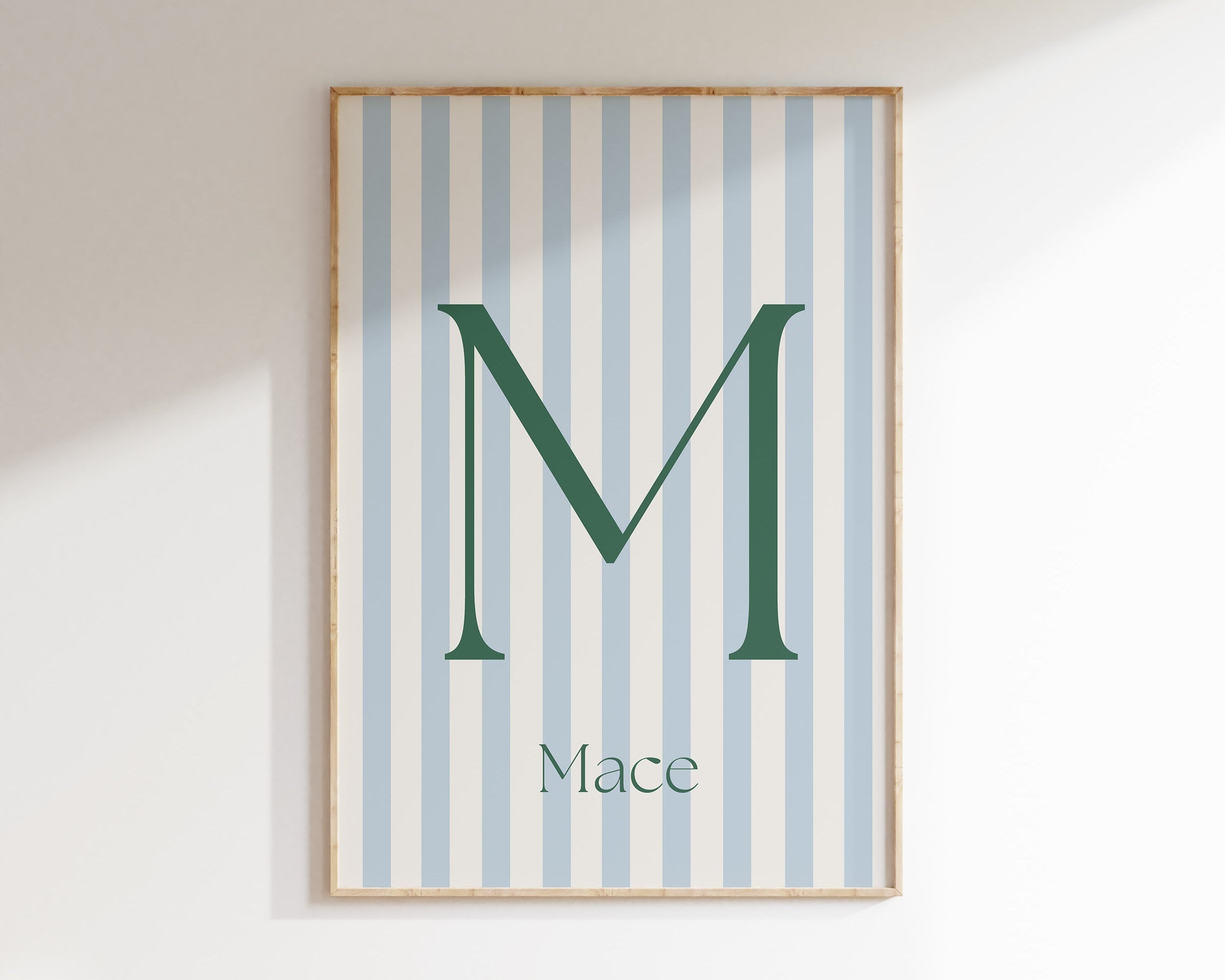 Naamposter Soft Lines - powder blue