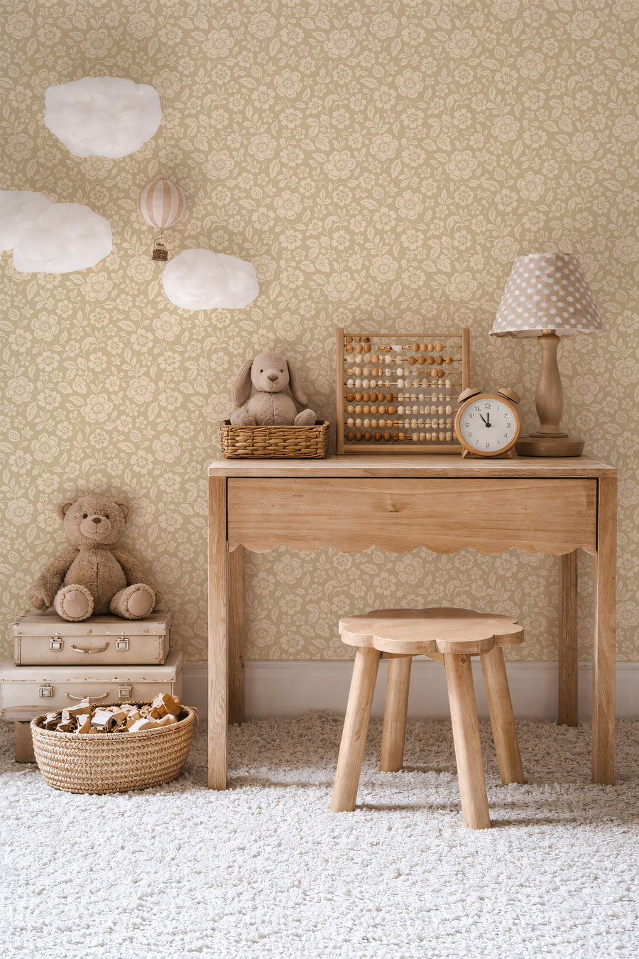 Wallpaper Meadow Bloom - honey