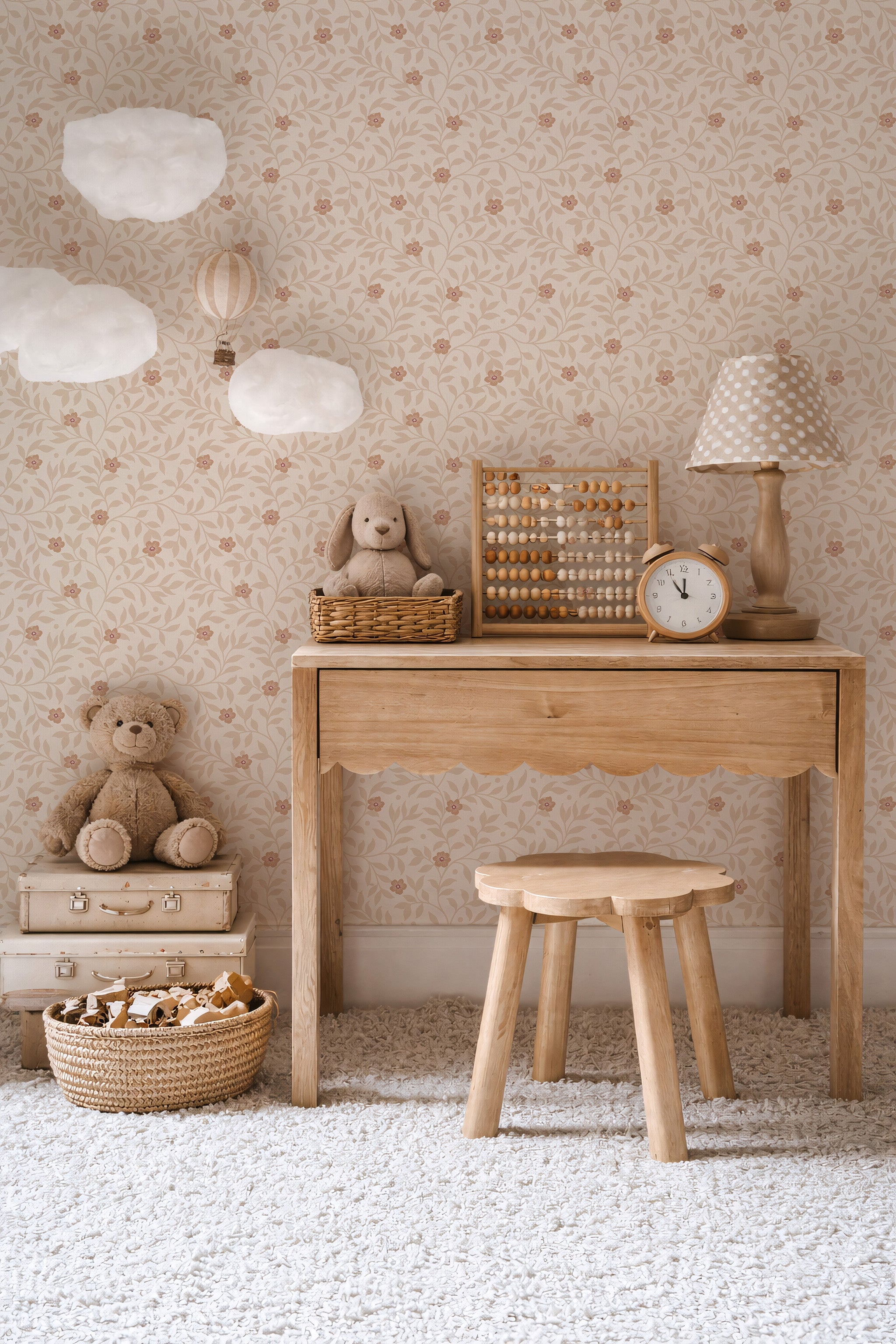 Behang Petite Blossom - abricot