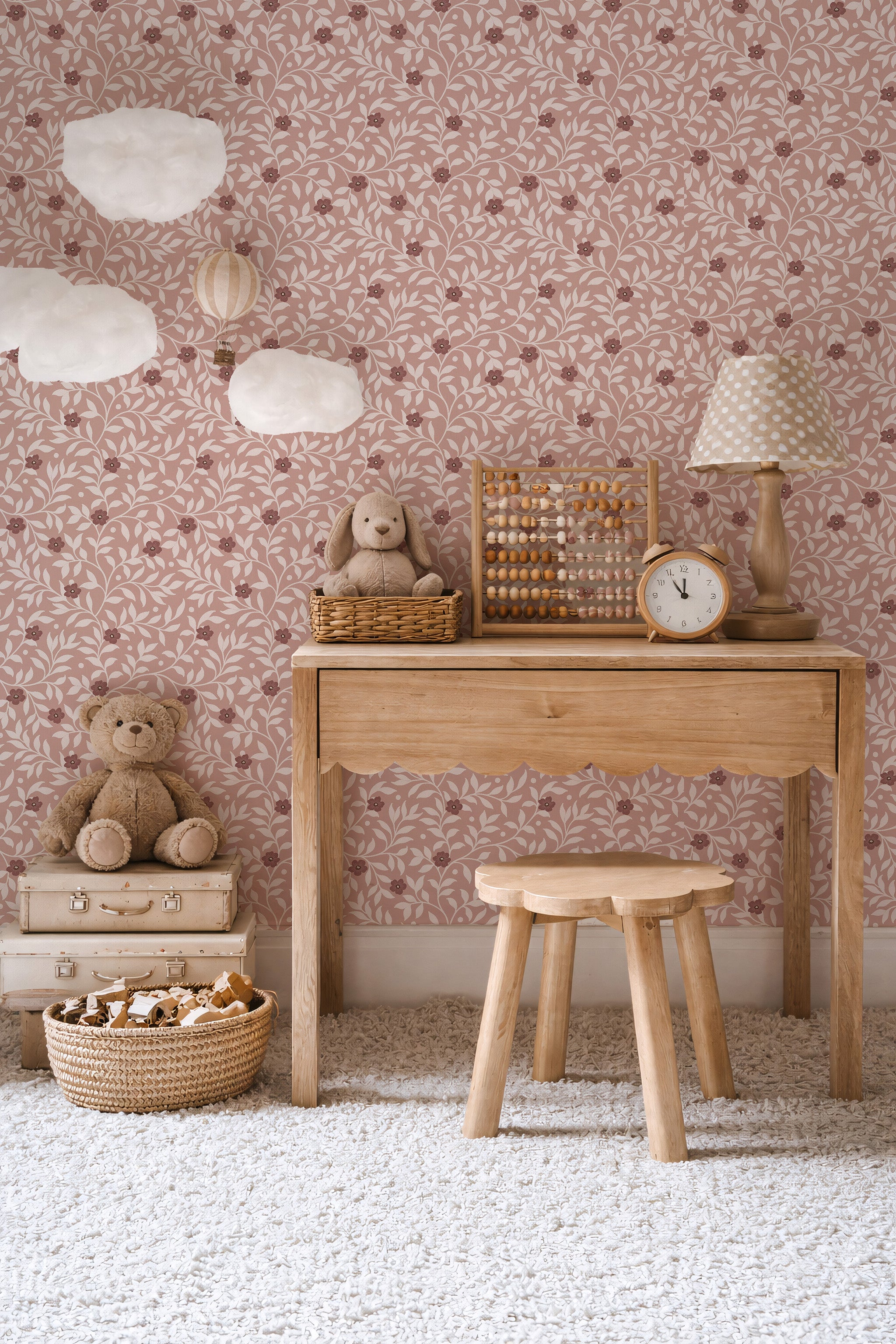 Behang Petite Blossom - blush