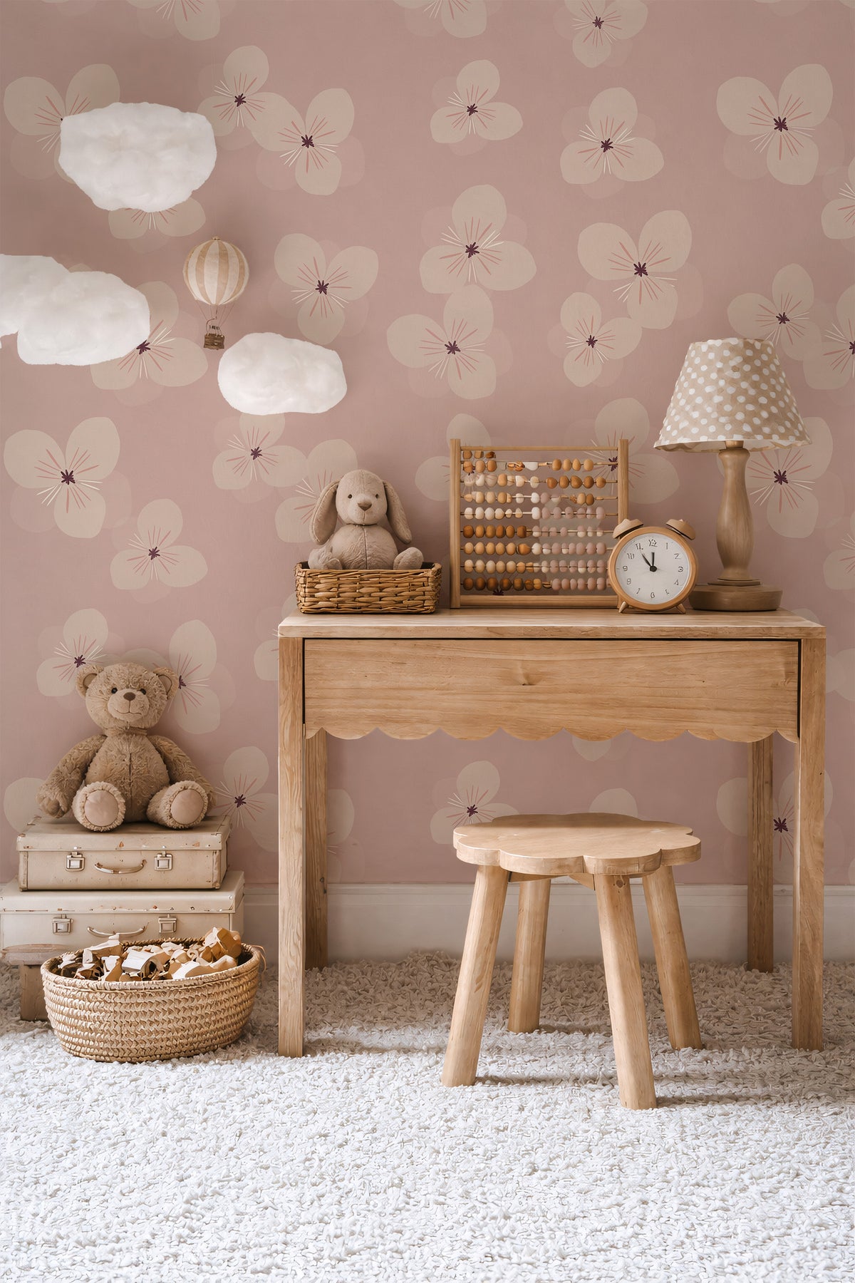 Wallpaper Soft Bloom - blush