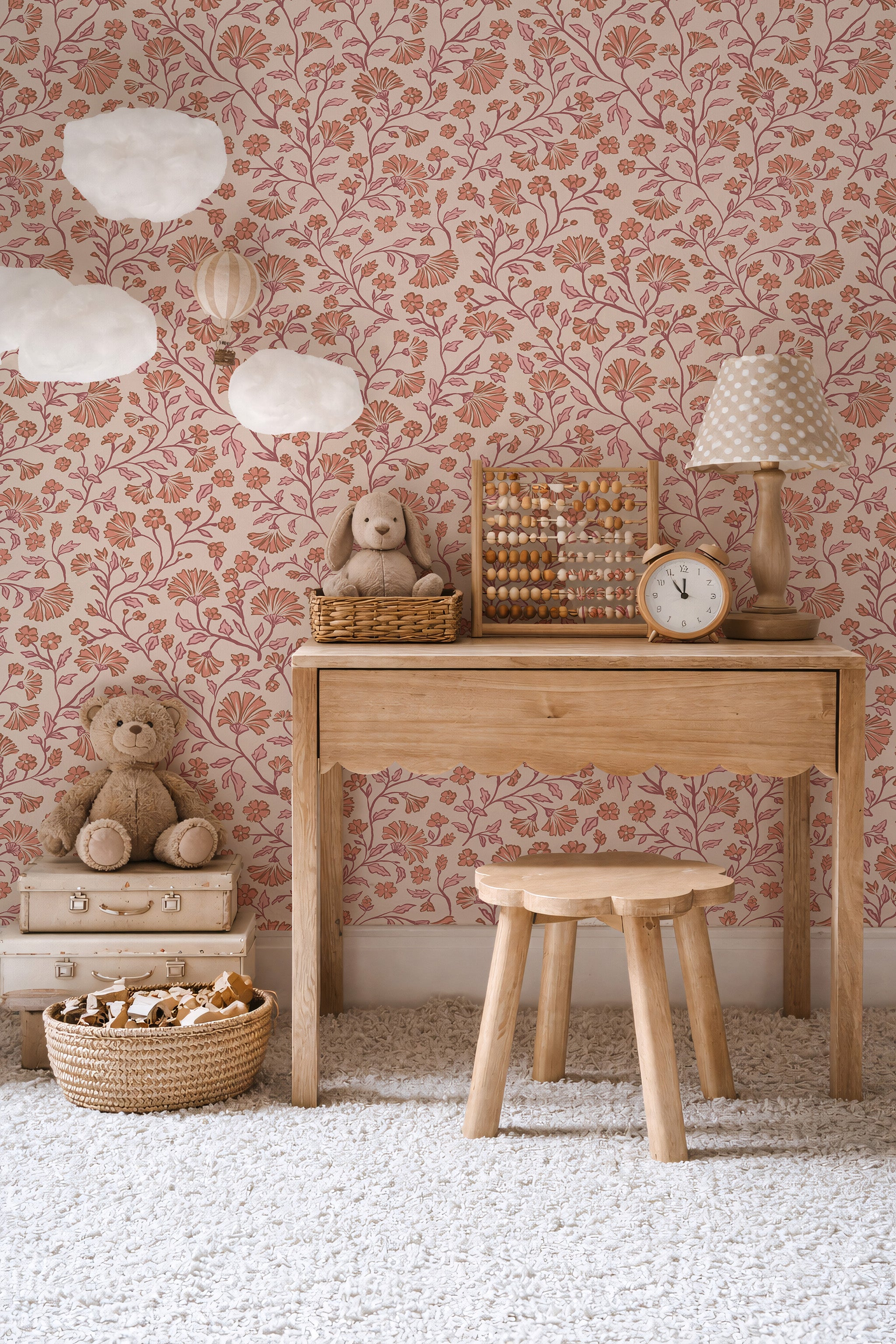 Wallpaper Tiny Blossom - apricot