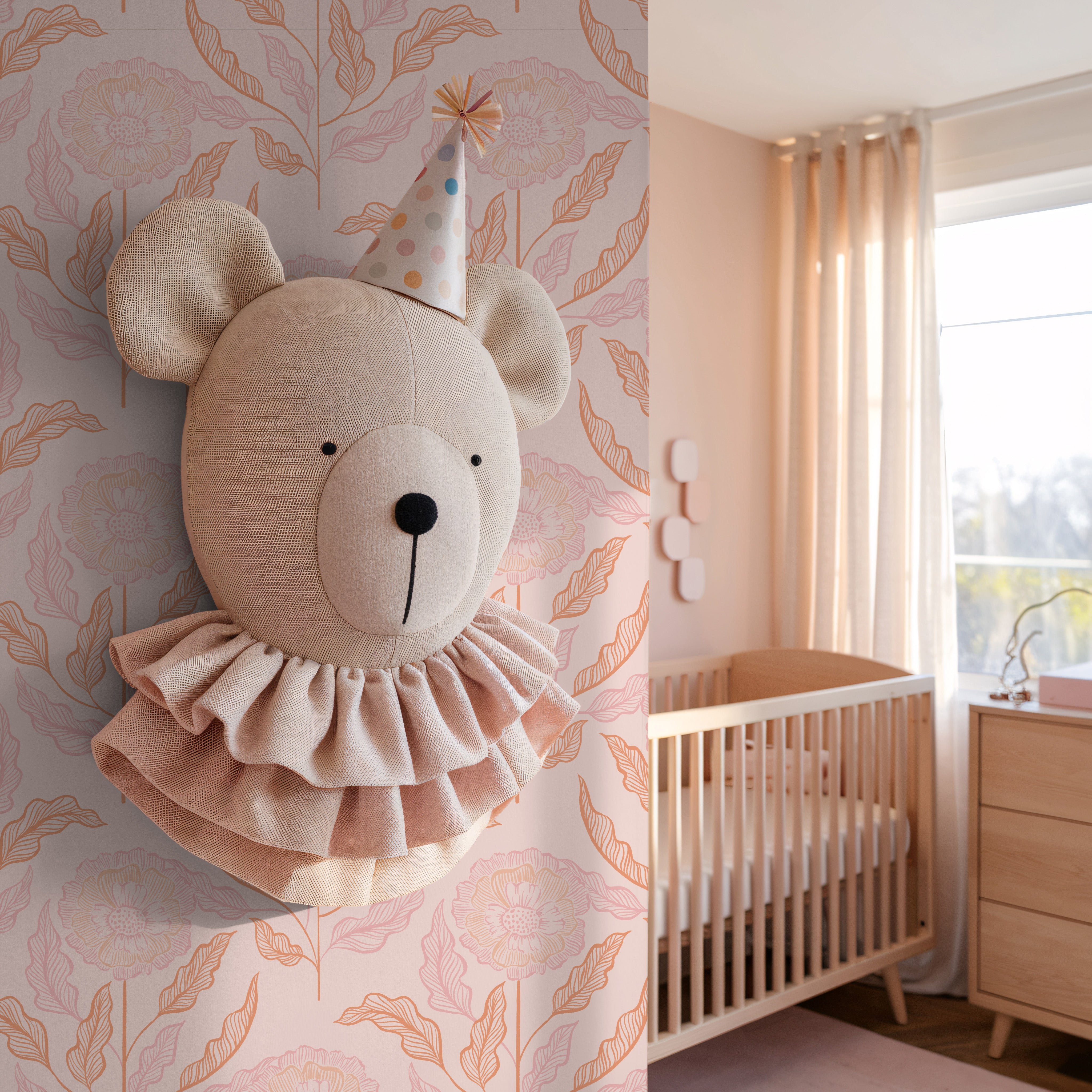 Behang Sunset Flowers