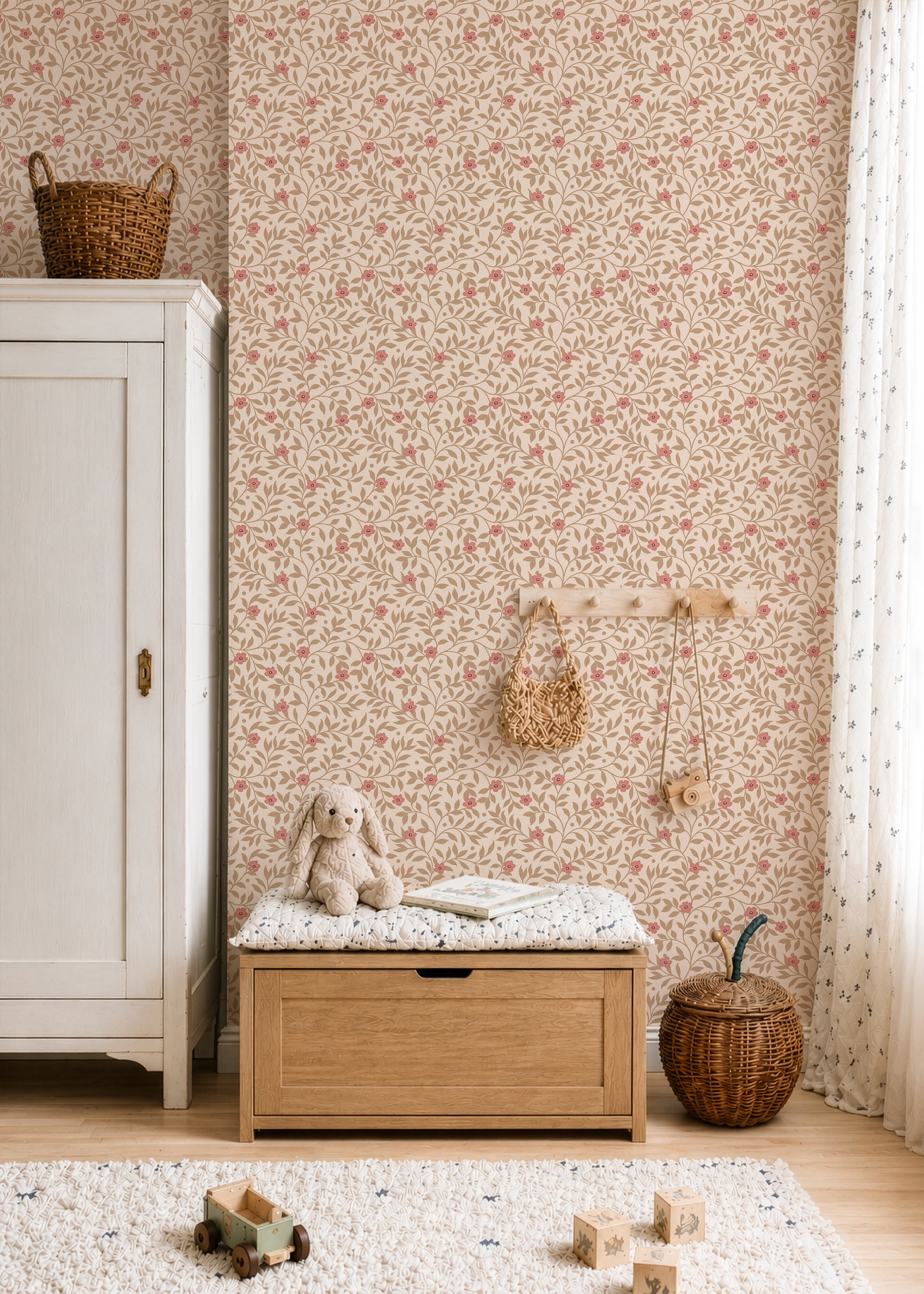 Behang Petite Blossom - rose