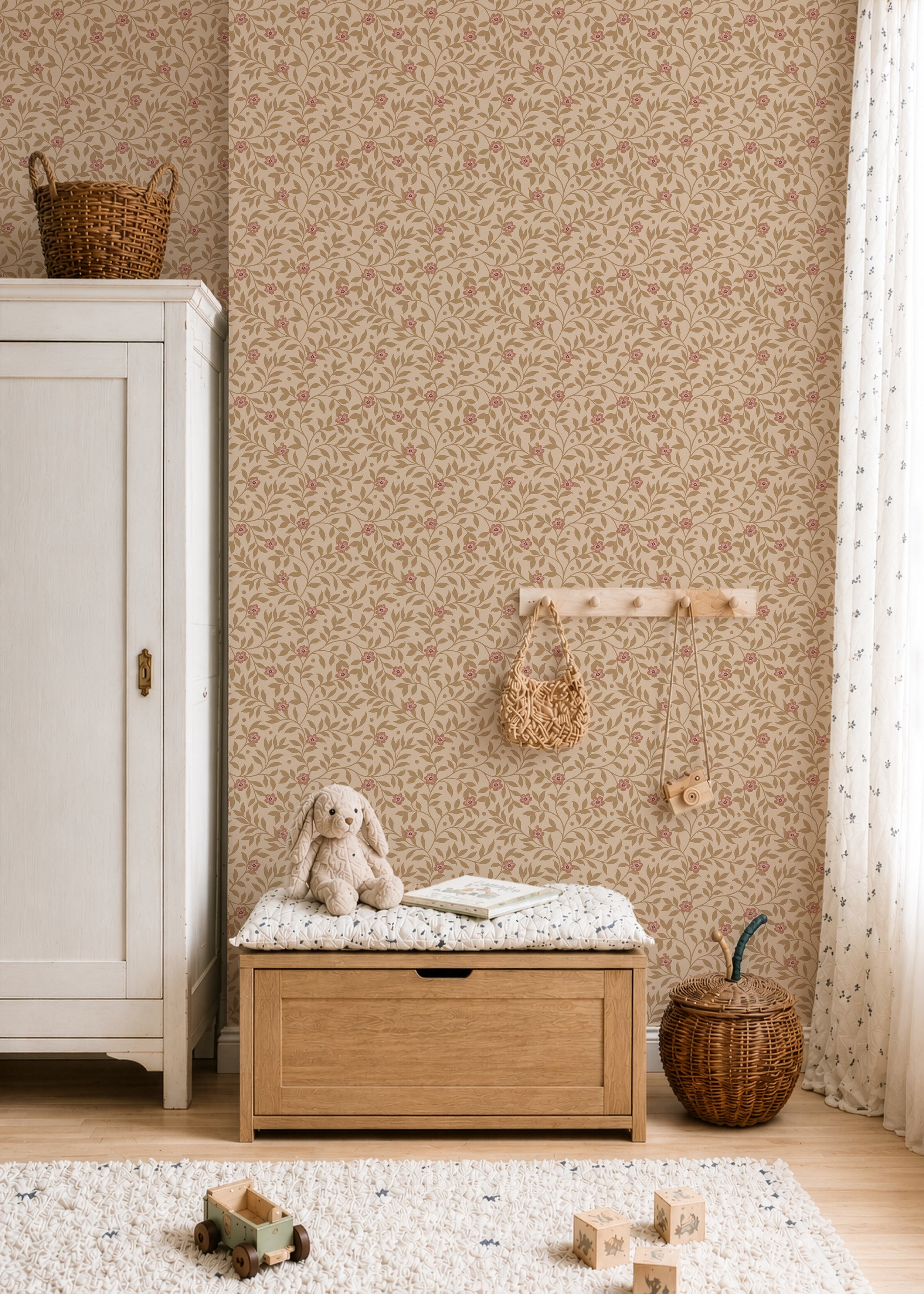 Behang Petite Blossom - sand