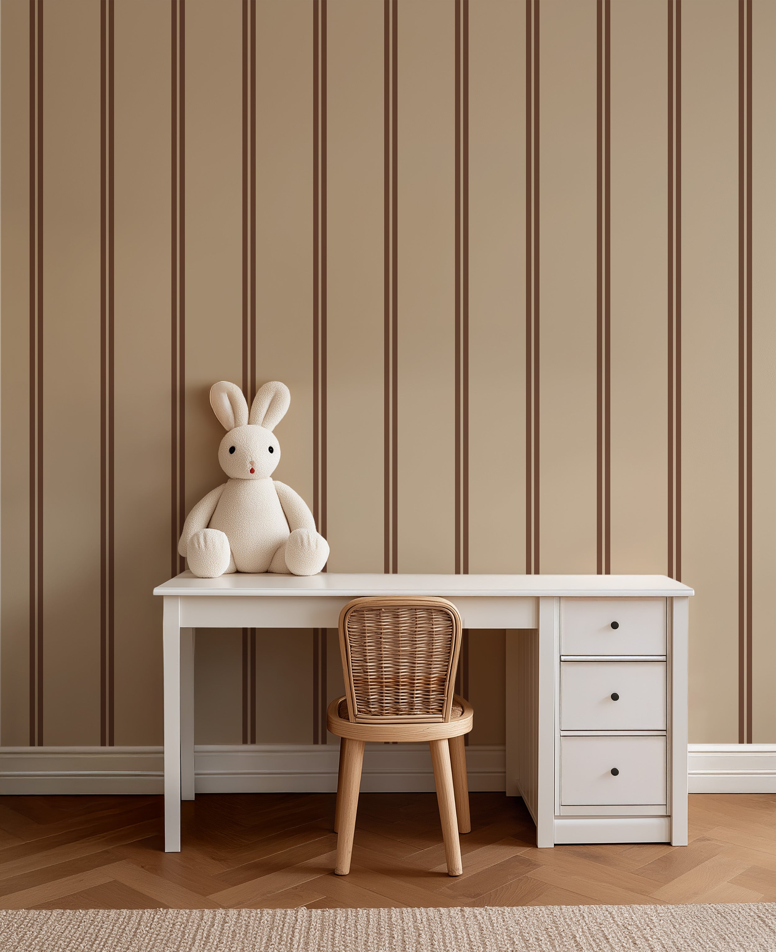 Behang Twisty Twins - cookie dough