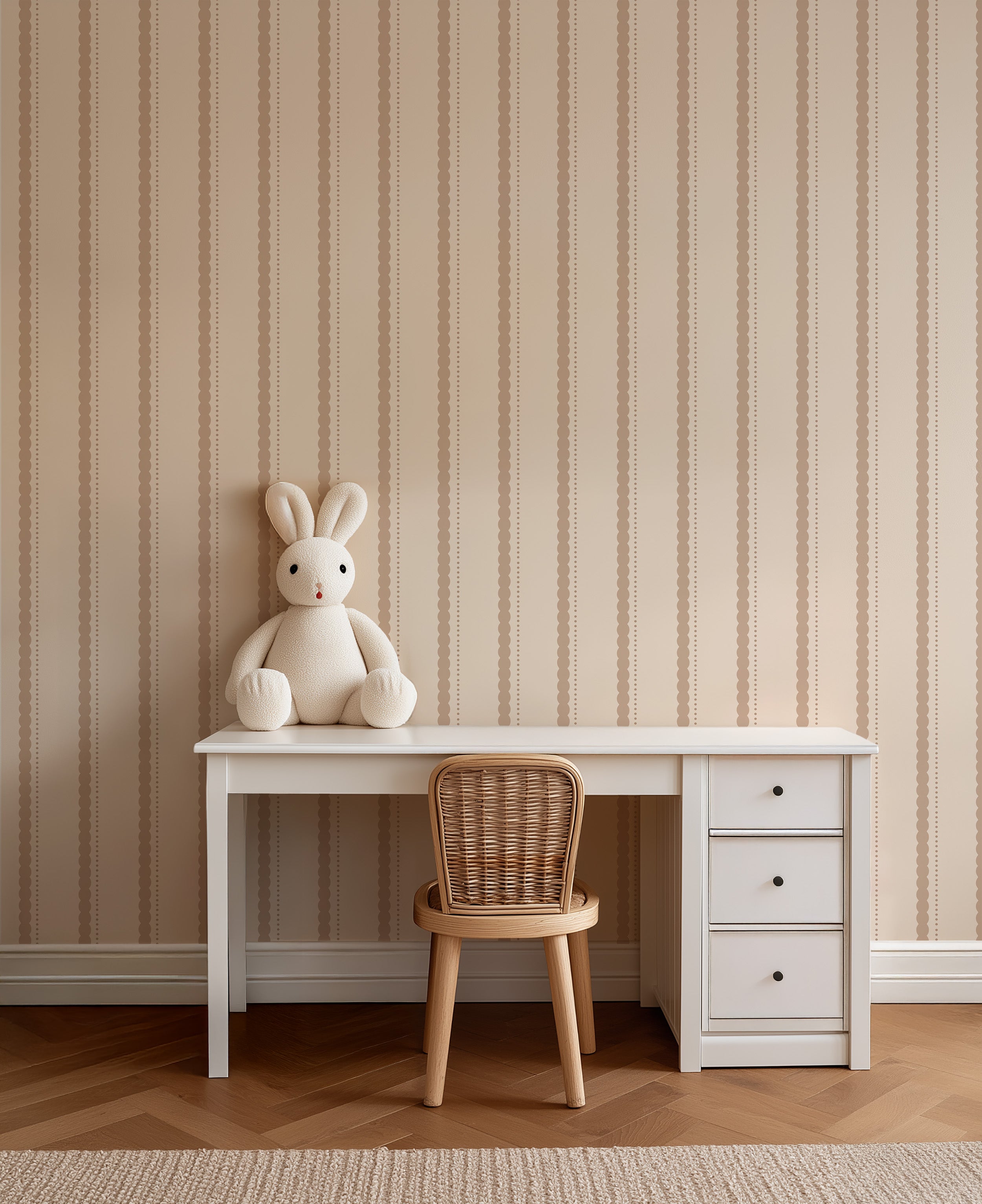 Wallpaper Bubble Stripes - sand