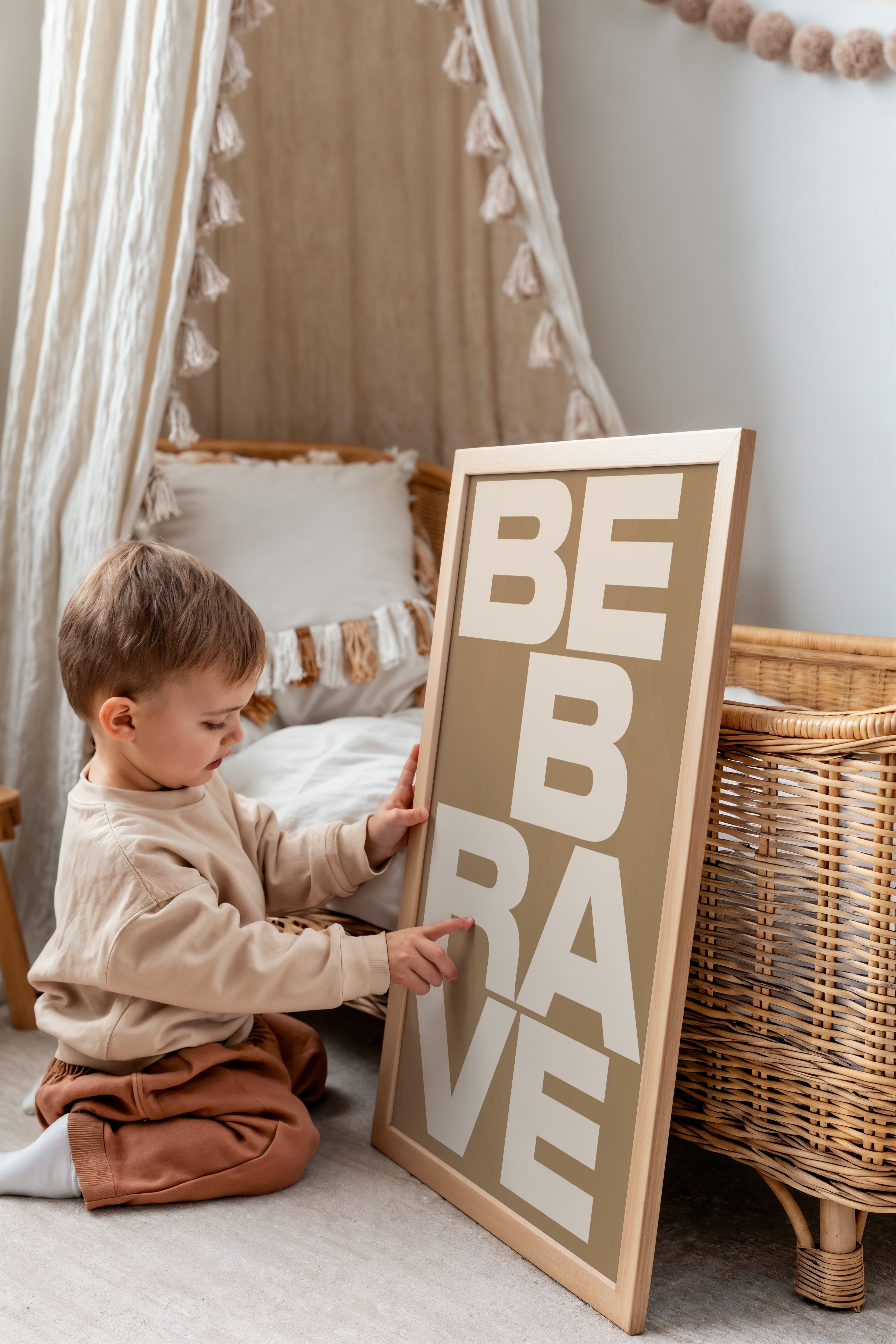 Children's room print - Be Brave
